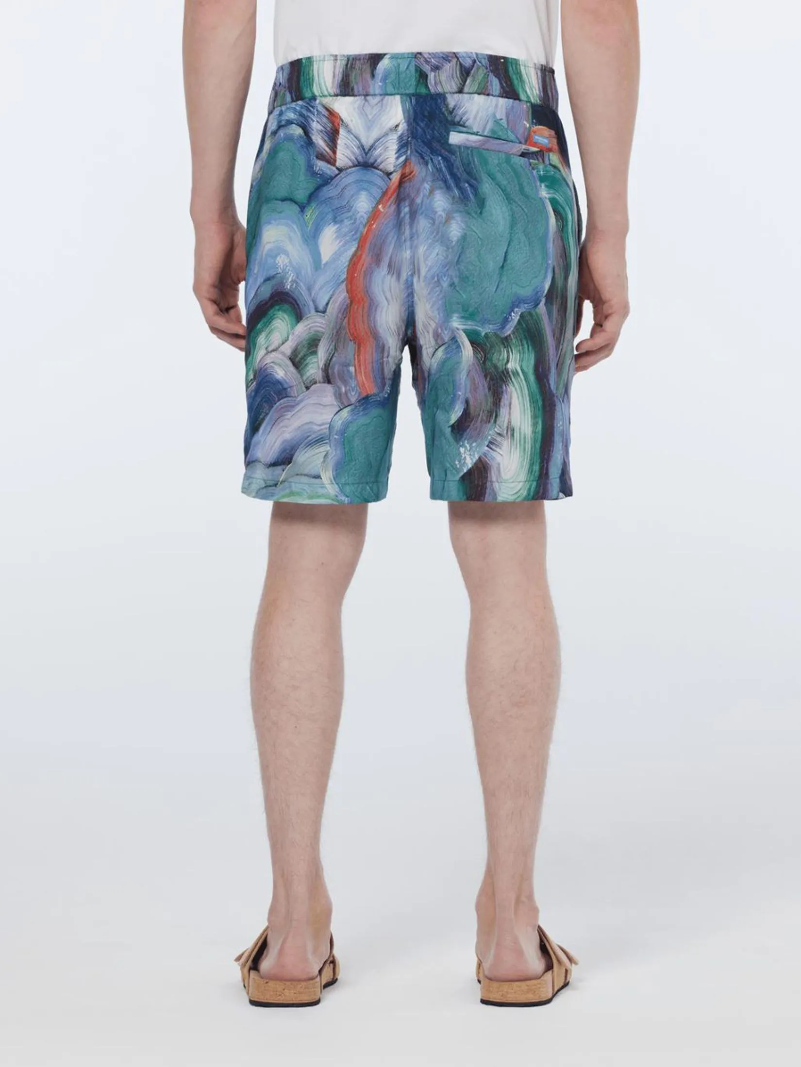 SCOTCH&SODA Men Bermuda Short Fave Abstract Print Relaxed Fit AOP Abstract Fungi