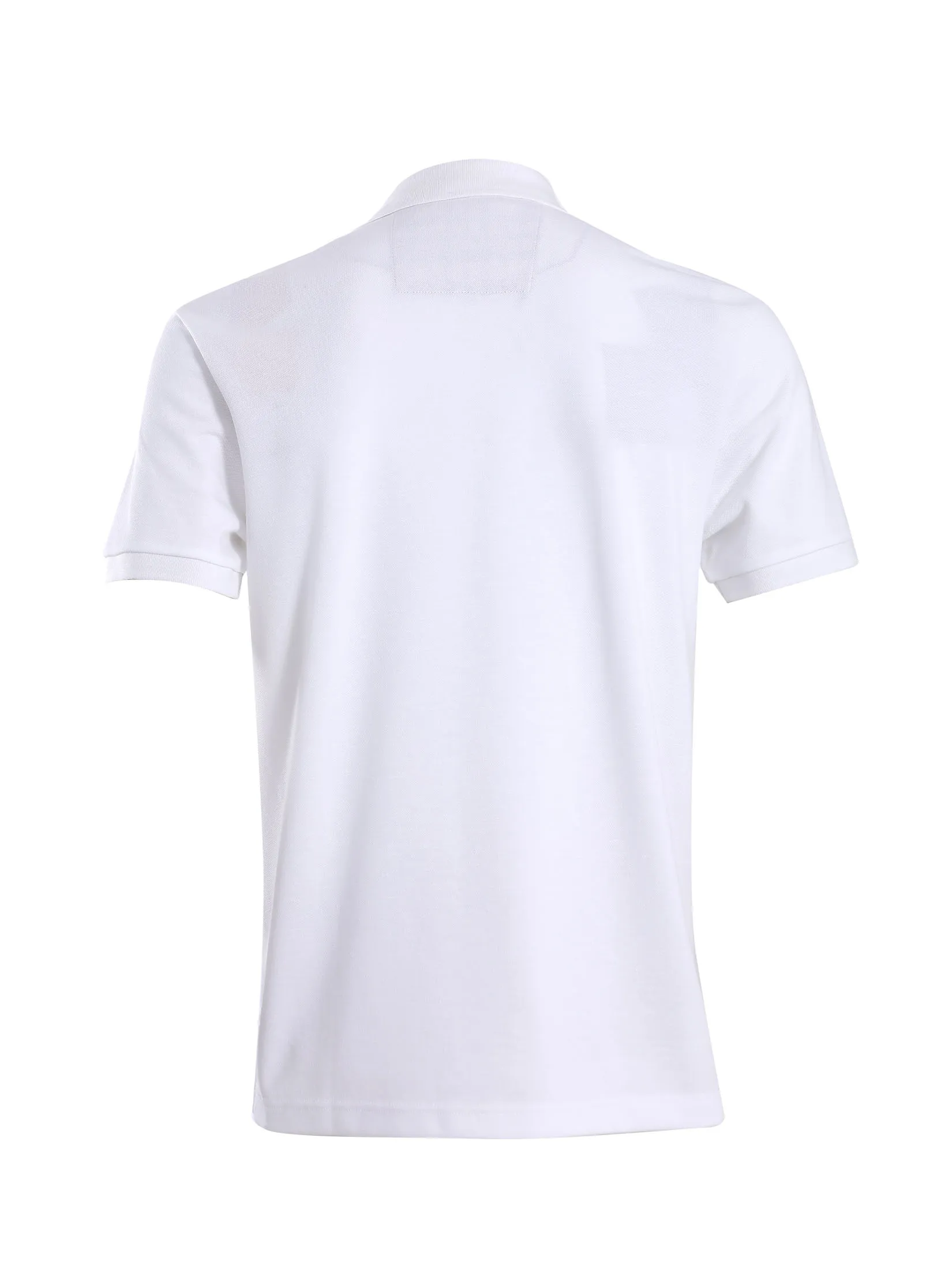 DAKS Men  Short Sleeve Polo Slim Fit White