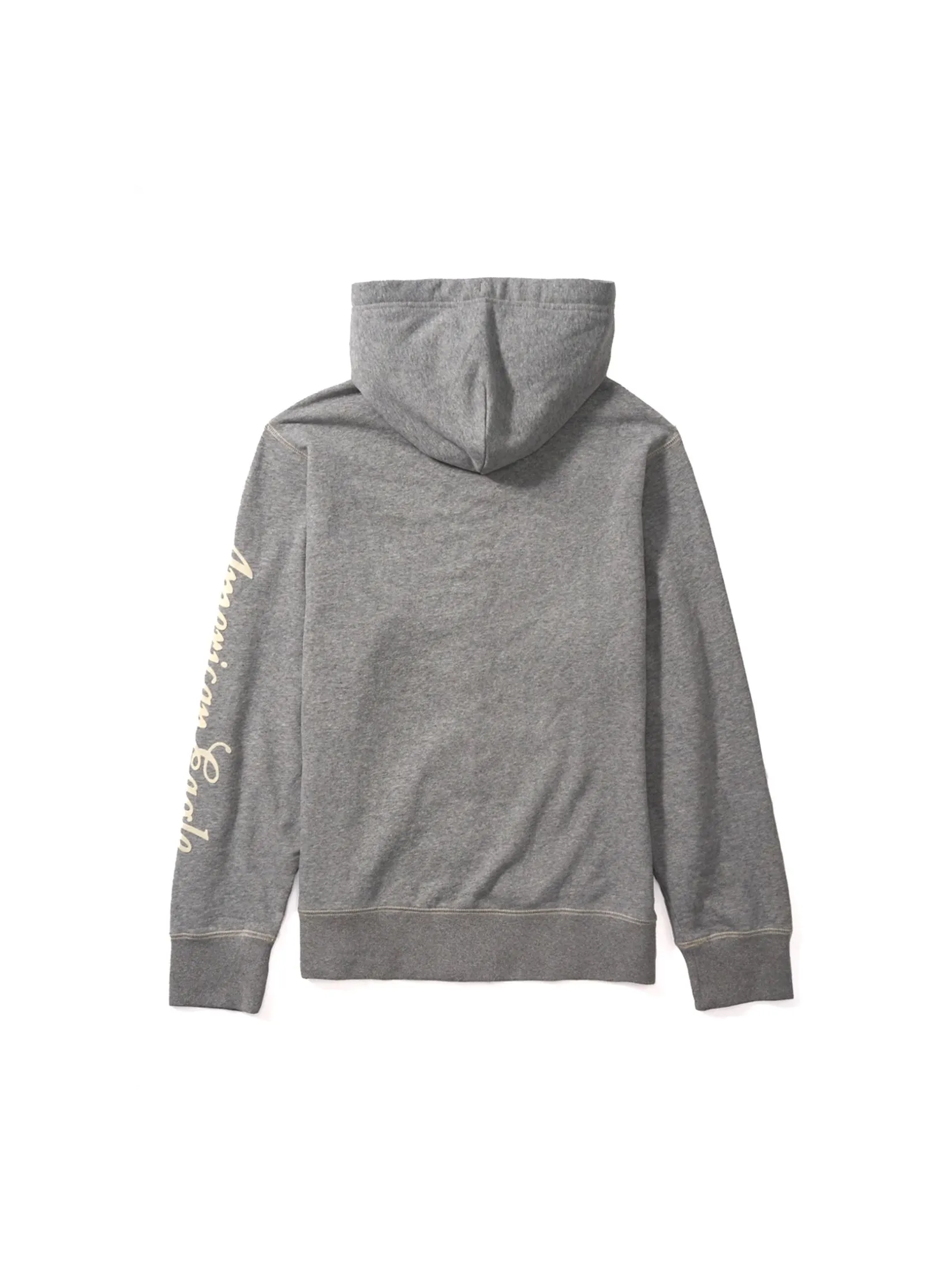 AMERICAN EAGLE MEN 1906 INTL GRAPHIC HTHR FZ HOODIE 020 GRAY