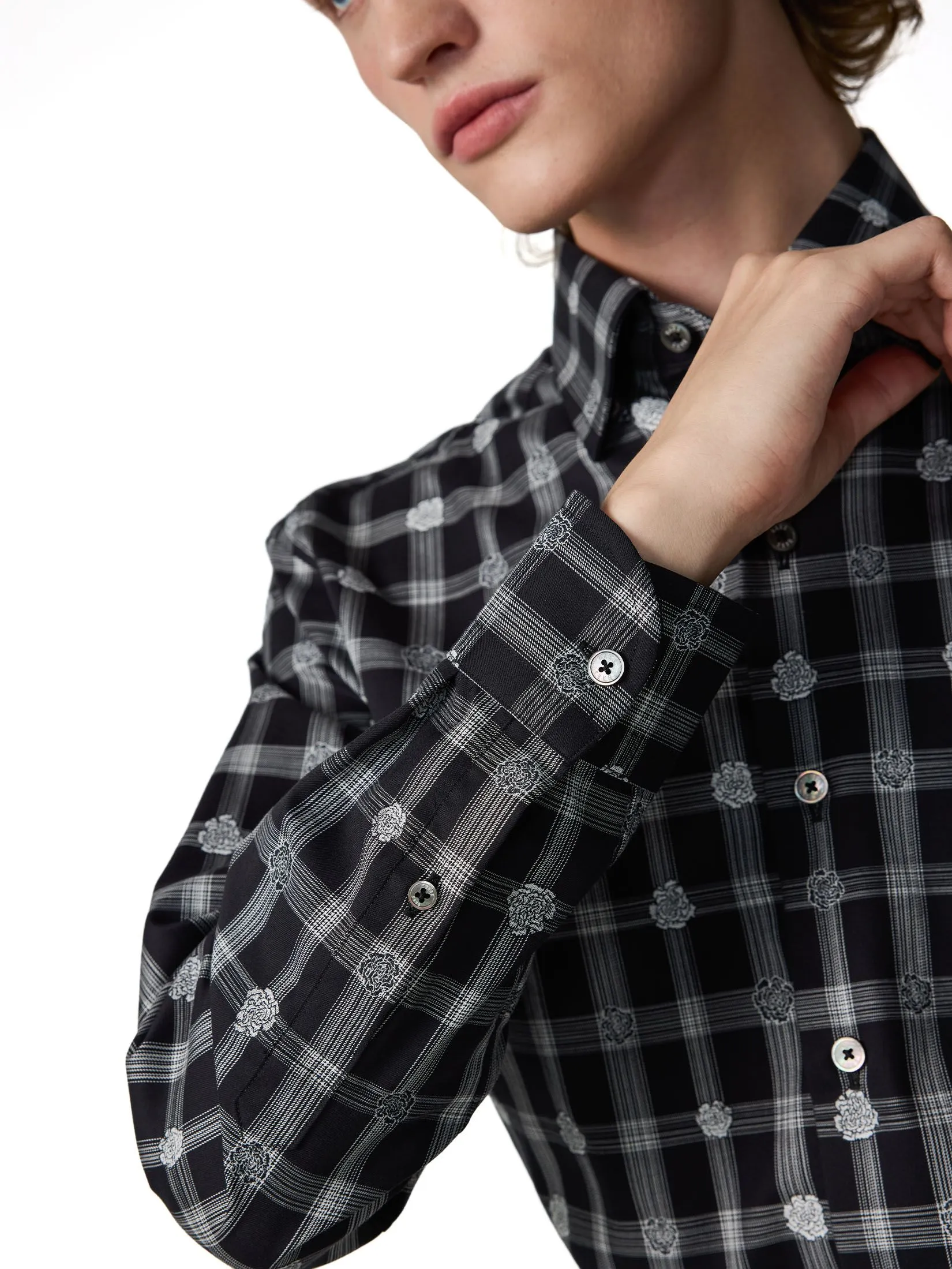 DAKS MEN Long Sleeve Shirt Smart Fit Black