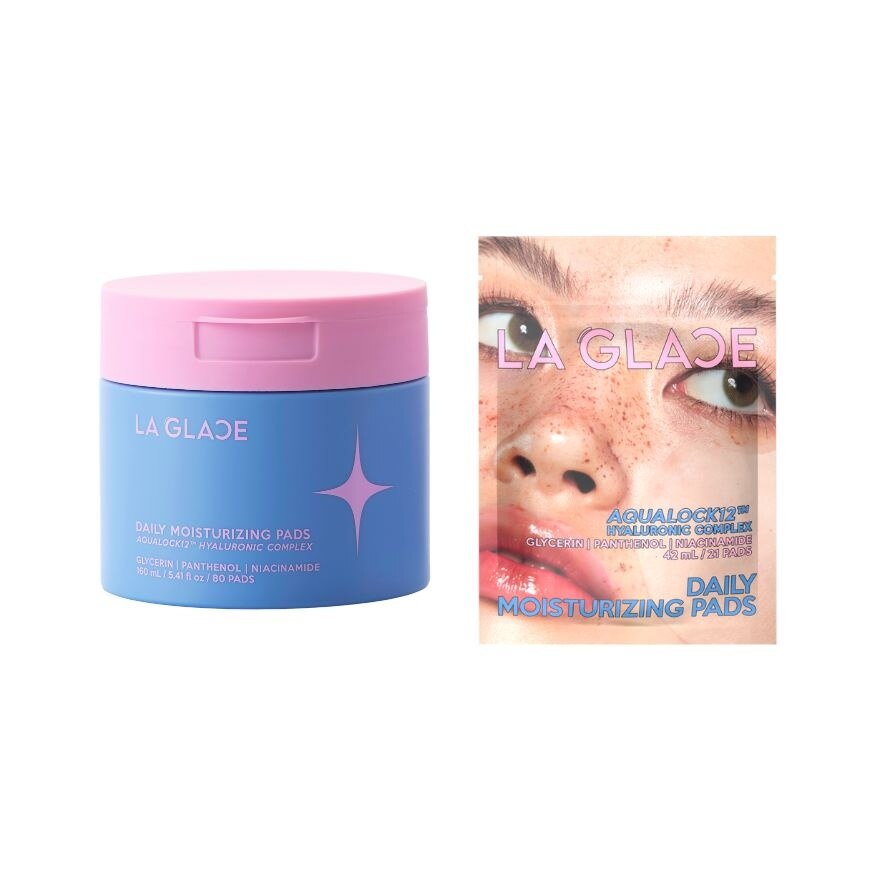 LA GLACE Value Pack Daily Moisturizing Pads Aqualock12 80pcs. + Travel Size 21pcs.
