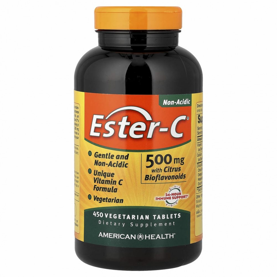 American Health, Ester-C с цитрусовыми биофлавоноидами, 500 мг, 450 вегетарианских таблеток