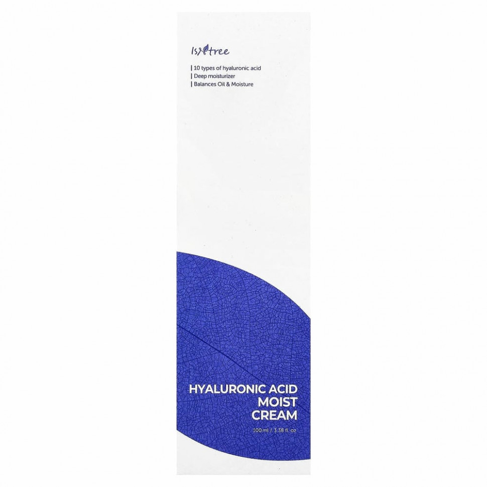 Isntree, Гиалуроновая кислота, увлажняющий крем, 100 мл (3,38 жидк. Унции)