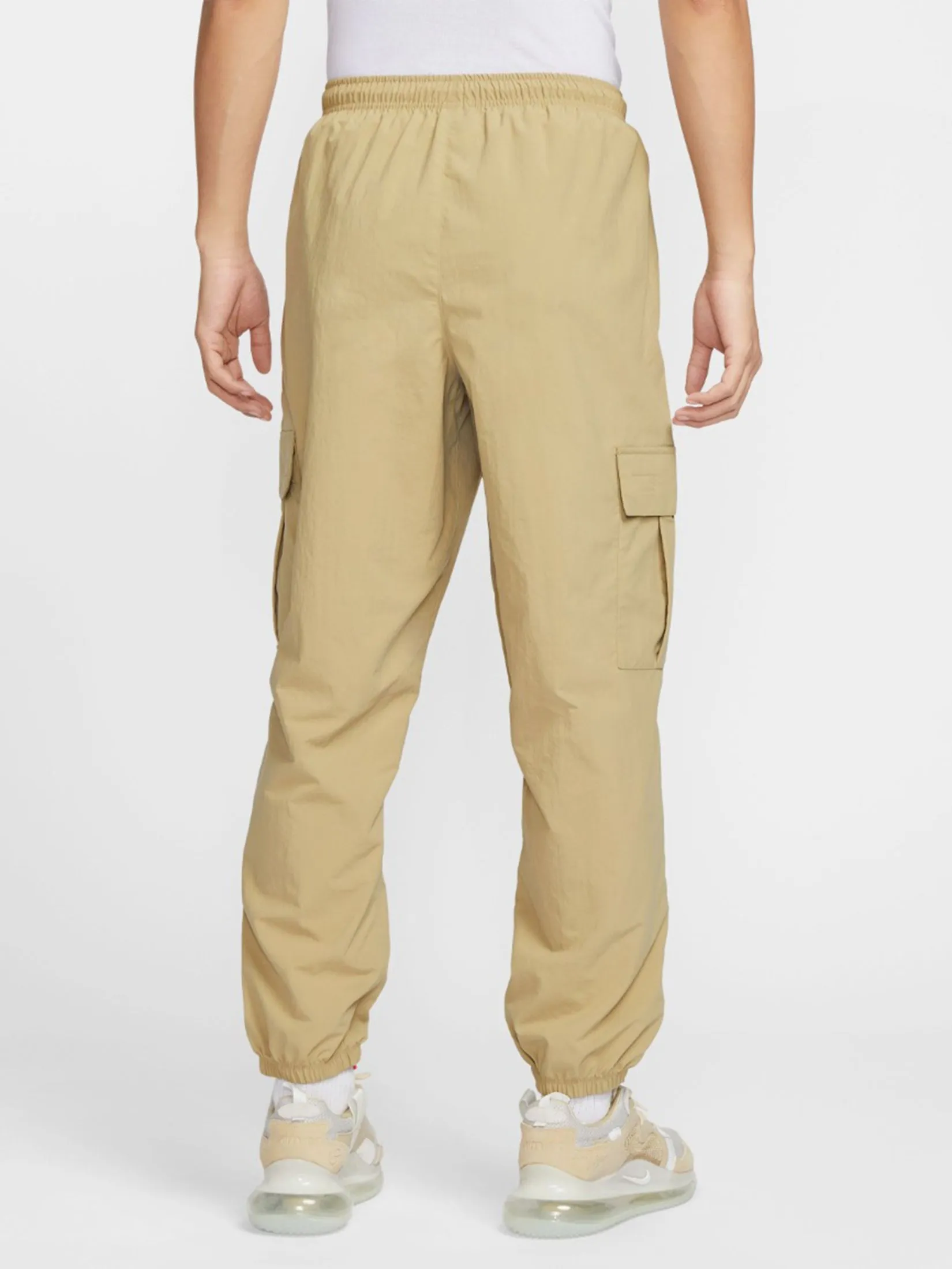 NIKE Men Cargo Pants Club Woven Parachute Beige/White