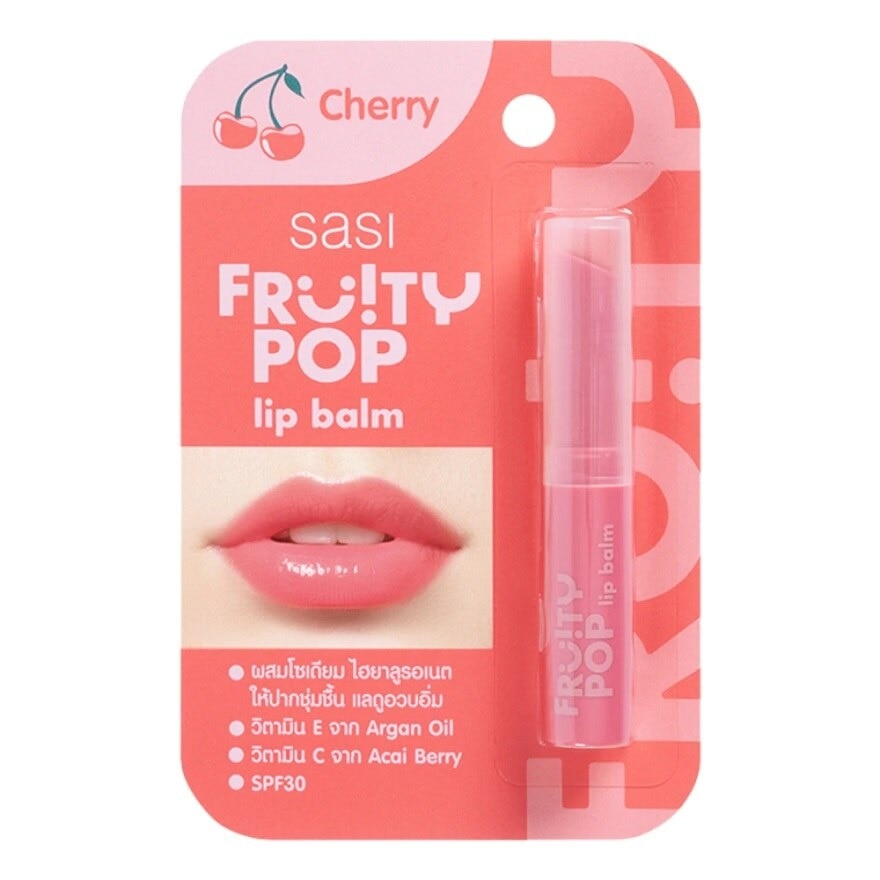 Sasi Fruity Pop Lip Balm 1.5g Cherry - Strawberry