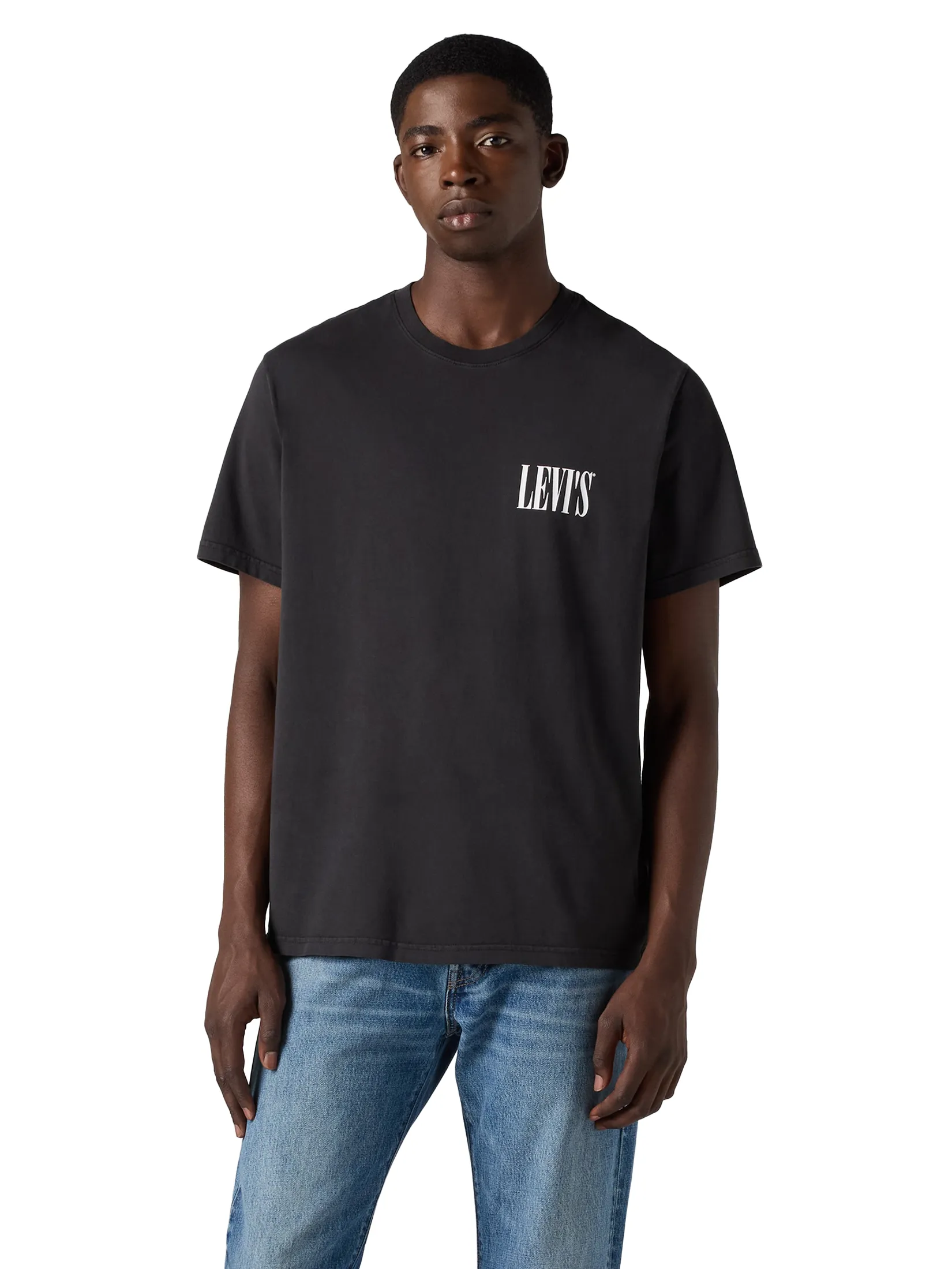 LEVI'S Men's Relaxed Fit Short Sleeve Graphic T-Shirt Black Size - M