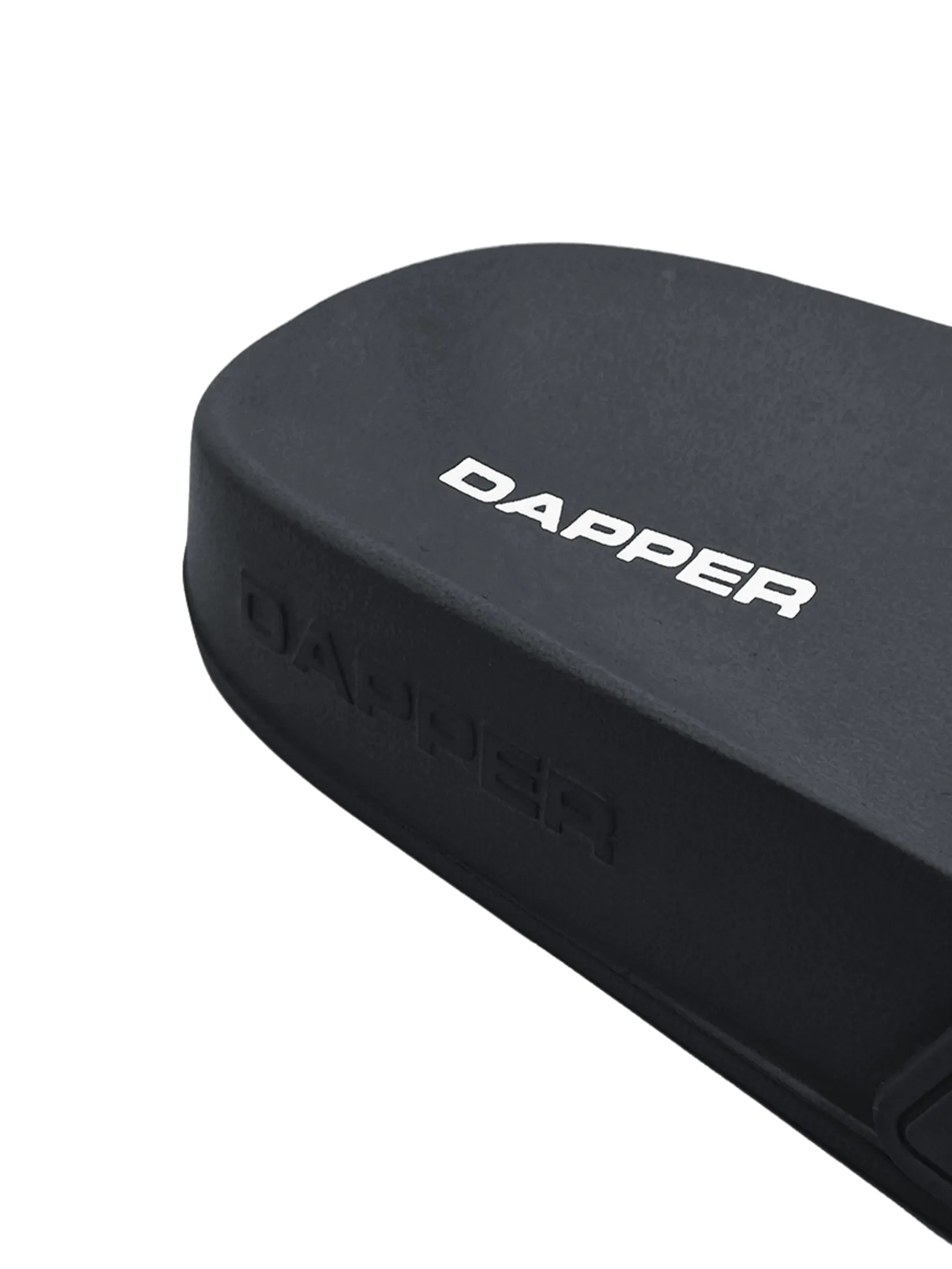 DAPPER DAPPER DP Icon Embossed Pool Slide Sandals Black