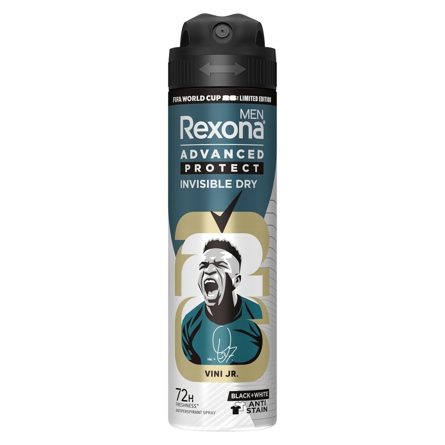 Rexona Men Spray Advanced Protect Invisible Dry Black+White Antiperspirant 135 Ml. - Green