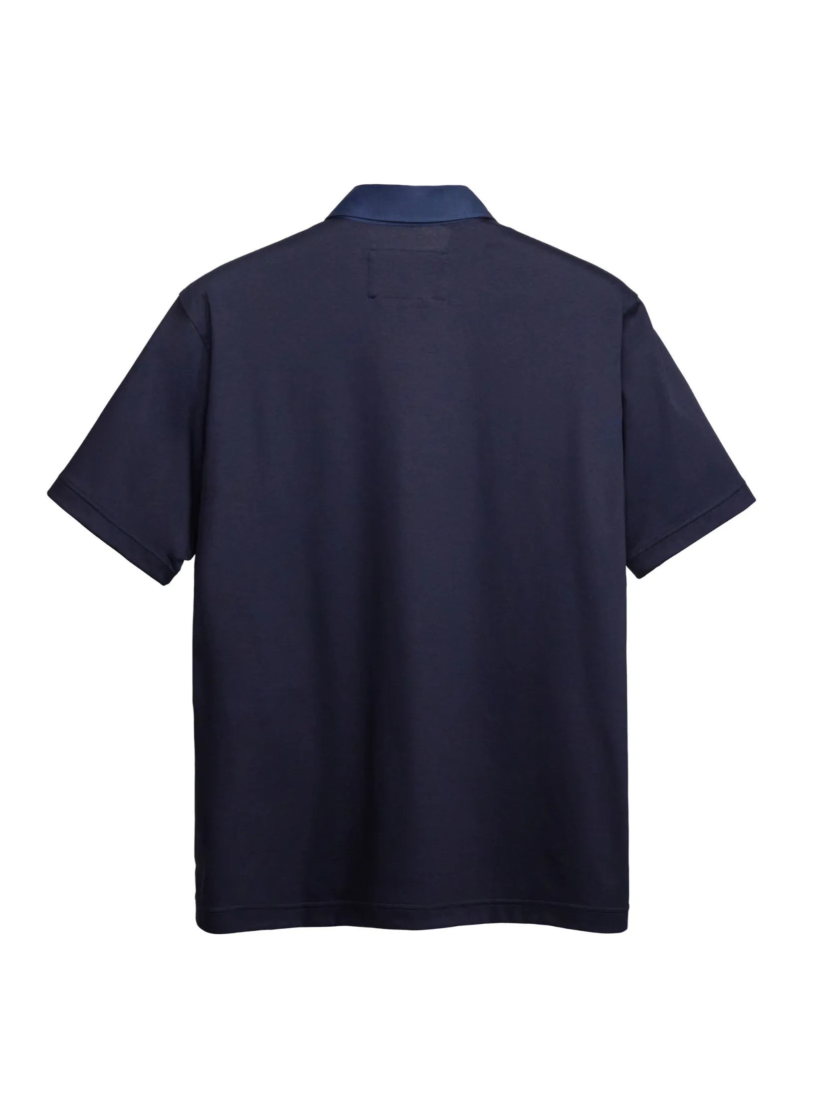 TAKEO KIKUCHI MEN NAVY SOFT ROYAL-COOL CUT&SEW POLO SHIRT