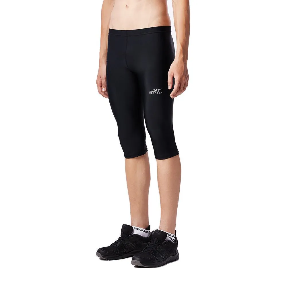 SPANDEX Black/Black-NS002HF-Compression 3/4 pants