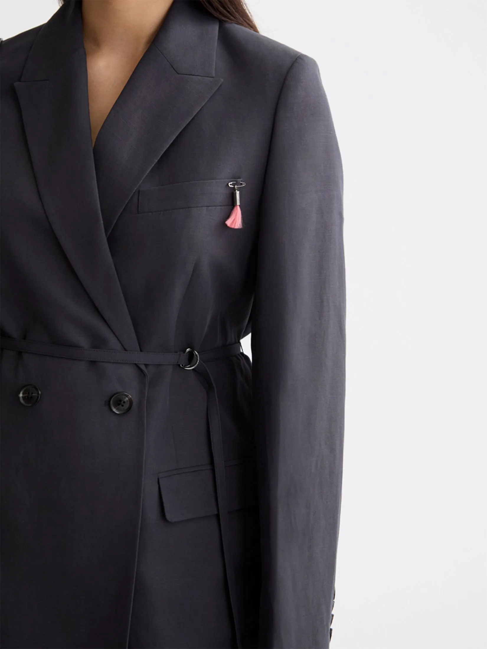 SCOTCH&SODA Women Blazer Belted Charcoal Art