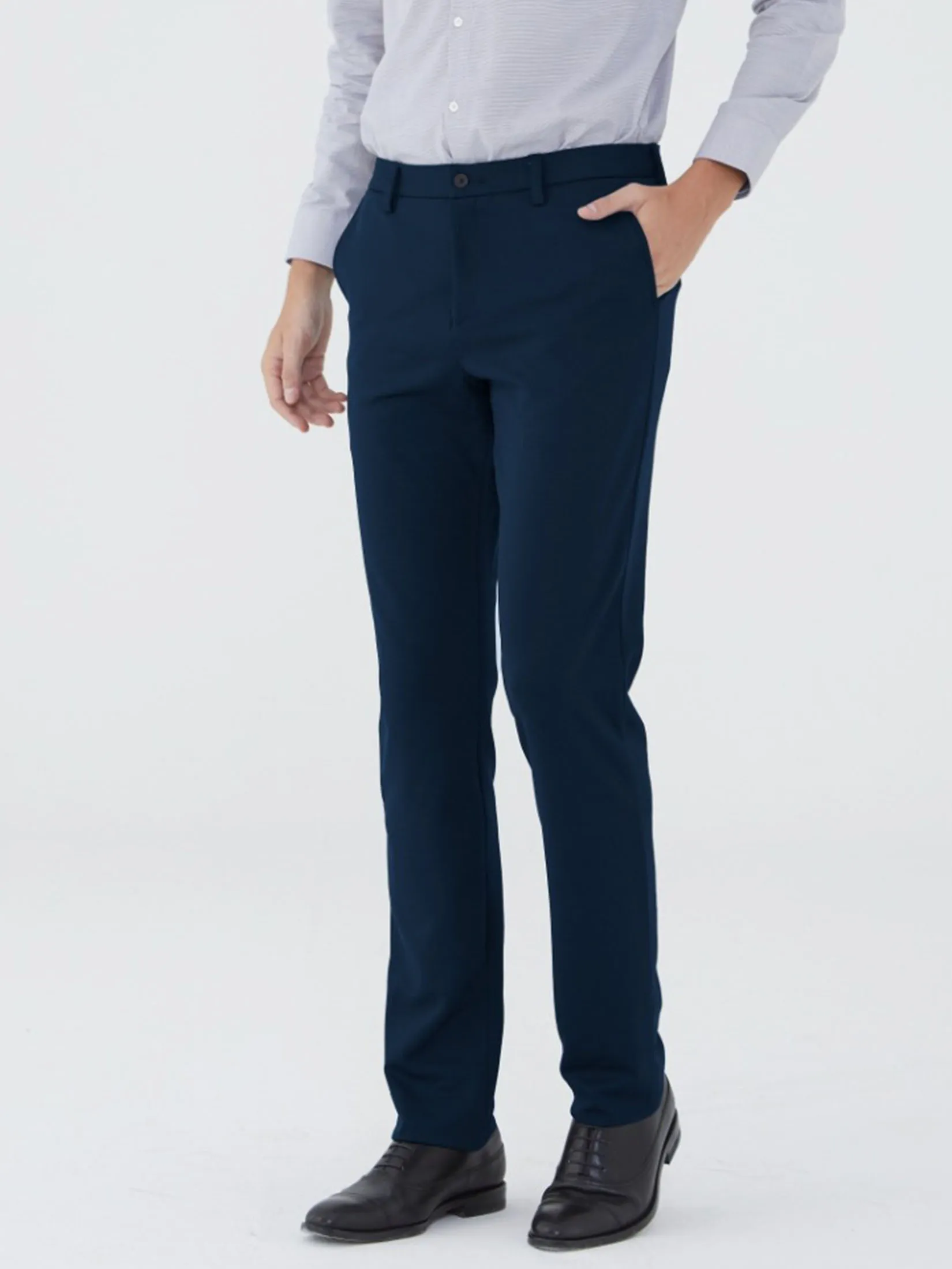 ARROW Men s Pants I-Flex Smart Fit Flat-Front Wrinkle-Free MSCM811 Navy