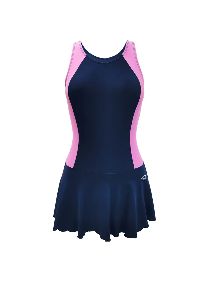 GRAND SPORT Navy Blue WOMEN ONE PIECE SWIMSUIT Size - L