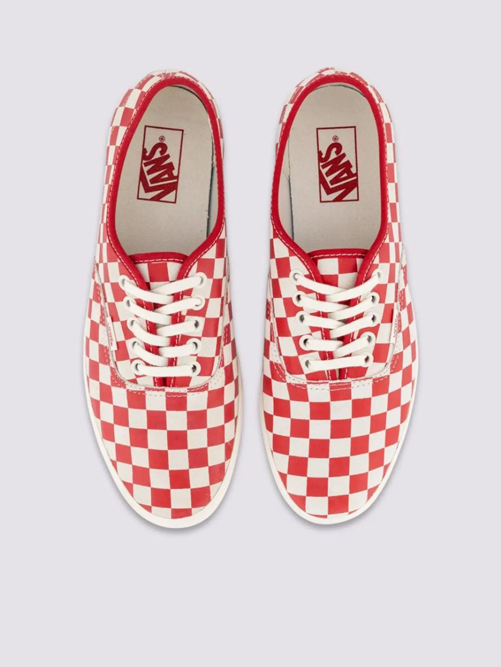 VANS Unisex Sneakers Authentic Lowpro - Checkerboard Red