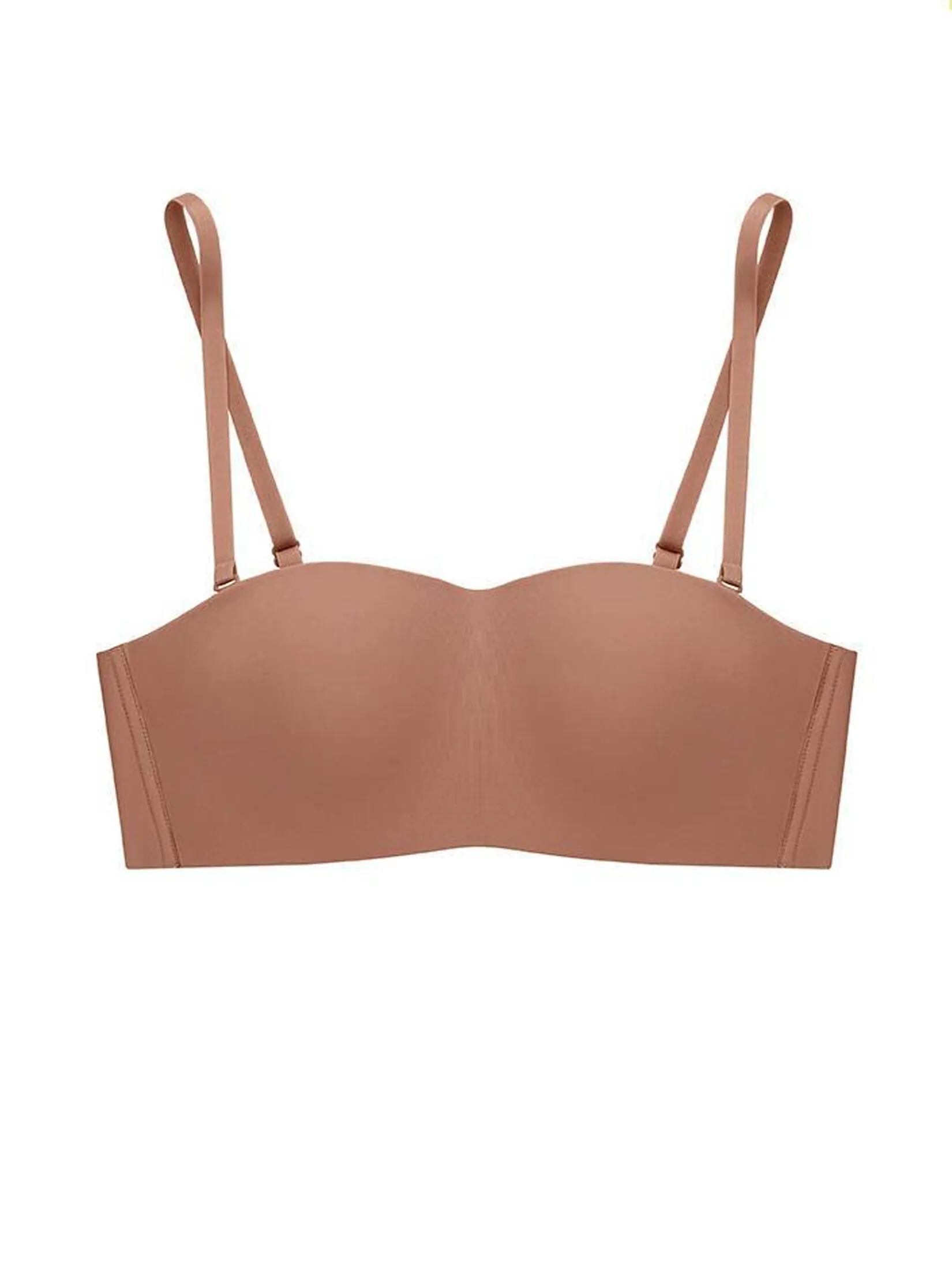 SABINA [Pack 10 Piece] [Online Exclusive] Bra Wireless Strapless Woman Pretty Perfect Seamless - Tan