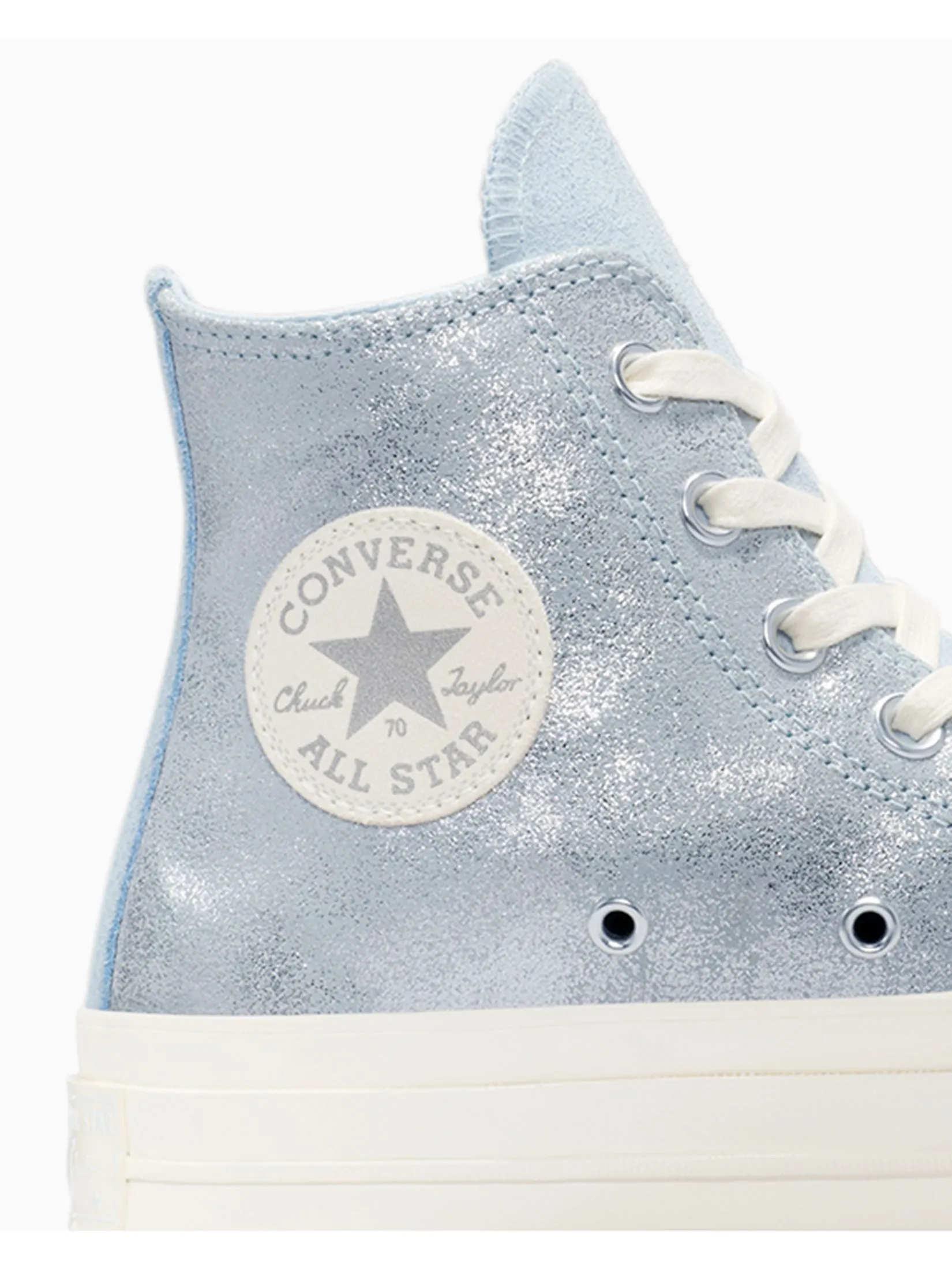CONVERSE Women Sneakers Chuck 70 Pretty Patina Hi Silver/Blue