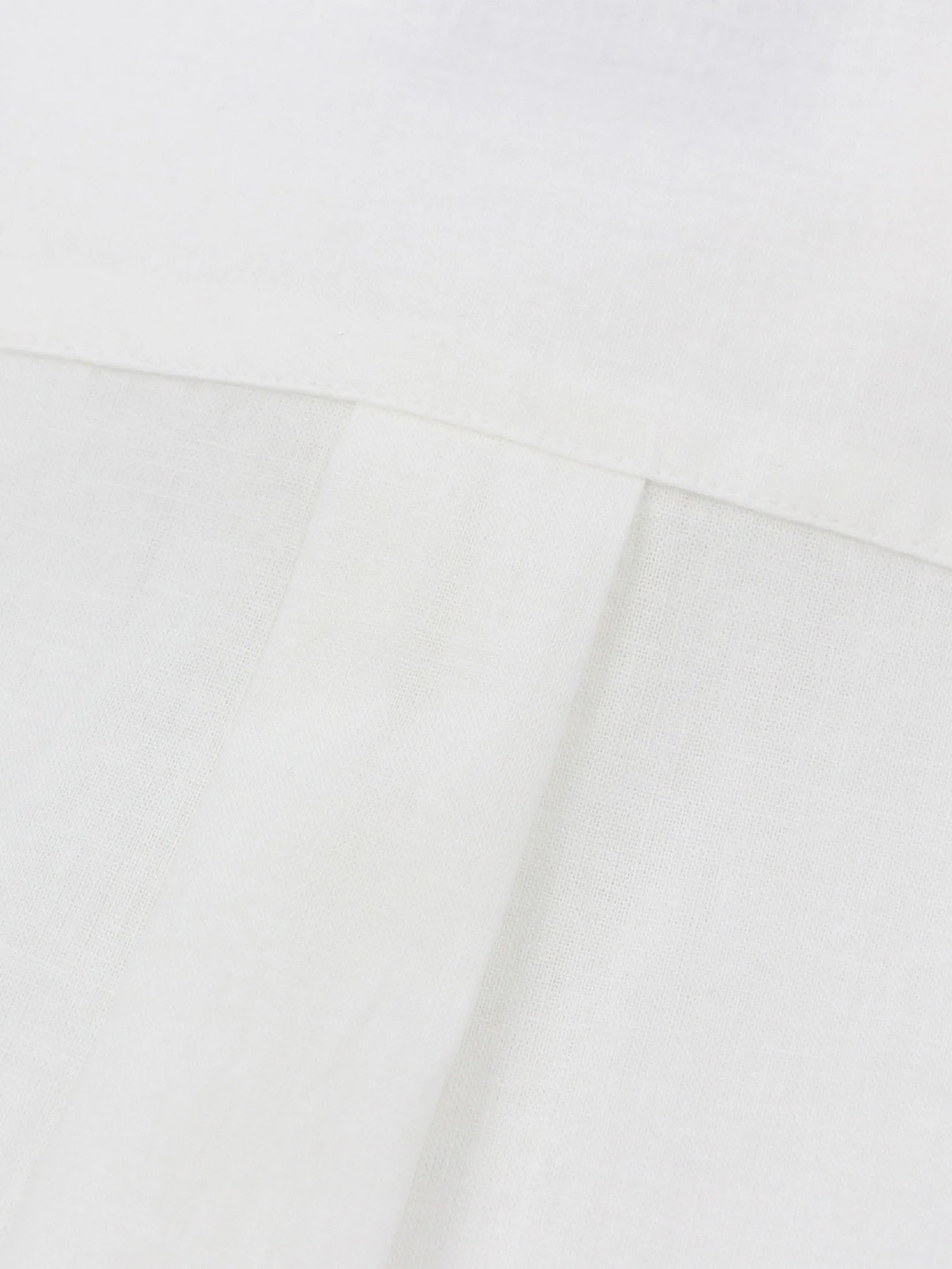 GIORDANO Men's Slim Mandarin Collar Linen Shirt Signature White