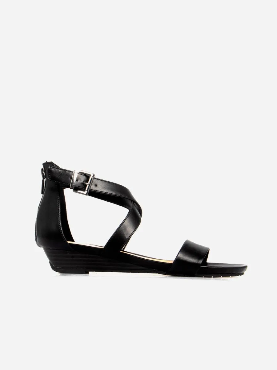 KENNETH COLE WOMEN'S WEDGE SANDALS GREAT CROSS / BLACK