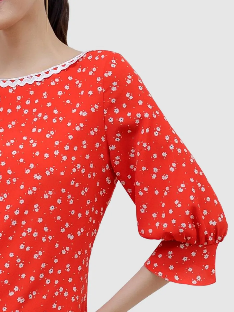 VERONIQA Women Dress Como Chingira Red