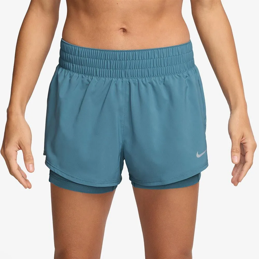NIKE Women Training Shorts Dri-FIT One Mid-rise 3" 2-in-1 Blue - NI083AP033ELTH