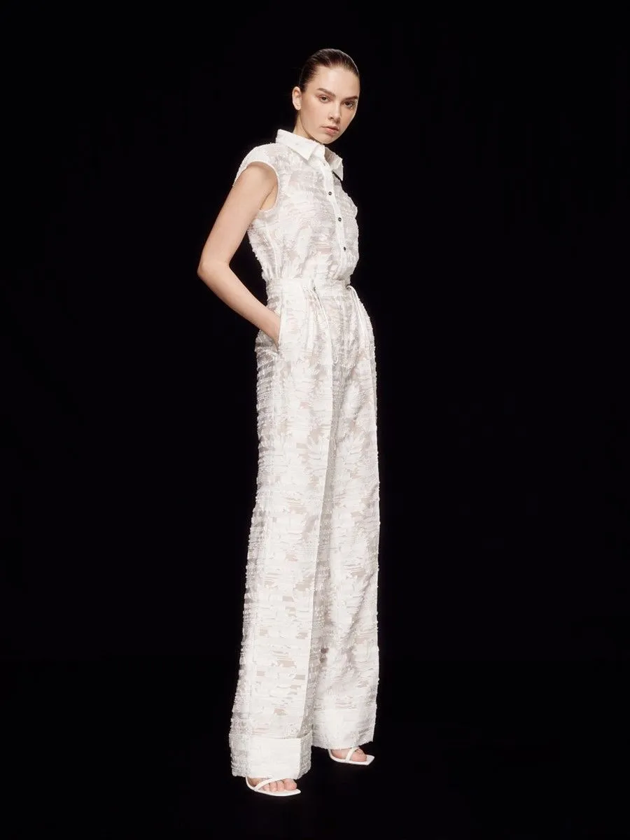 ASAVA ( SS24 ) Carina High-waisted Women Pants White