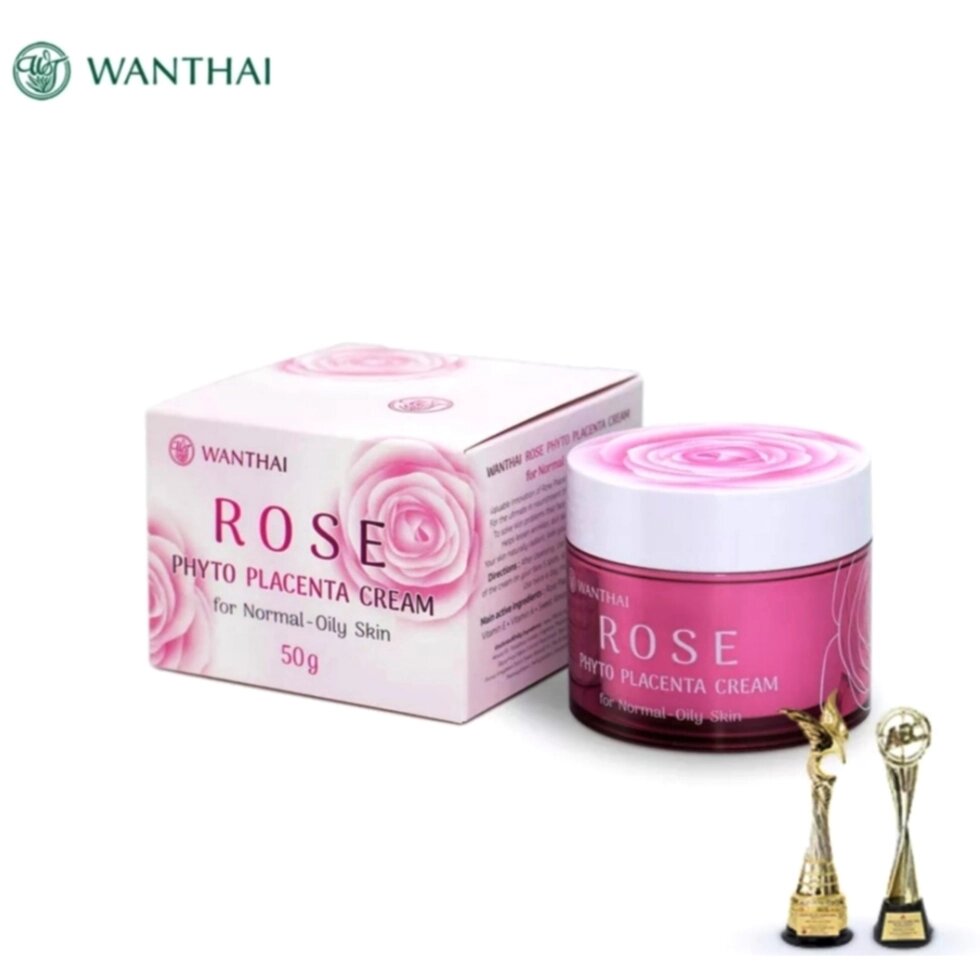 Крем с экстрактом фитоплаценты Wanthai Rose Phyto Placenta Cream For Normal-Oily Skin, 50 мл. Таиланд