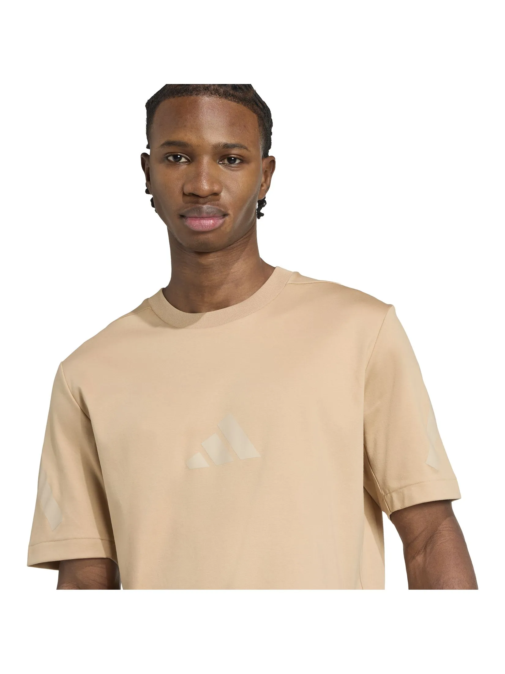 ADIDAS Men T-Shirt adidas Z.N.E. JW4737 Brown / Warm Sandstone