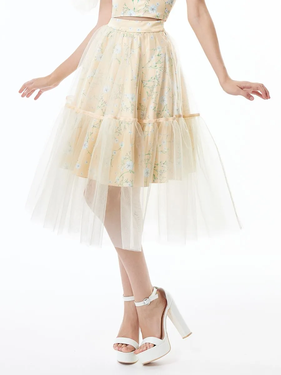 ICONIC WOMEN YELLOW MADDIE SKIRT