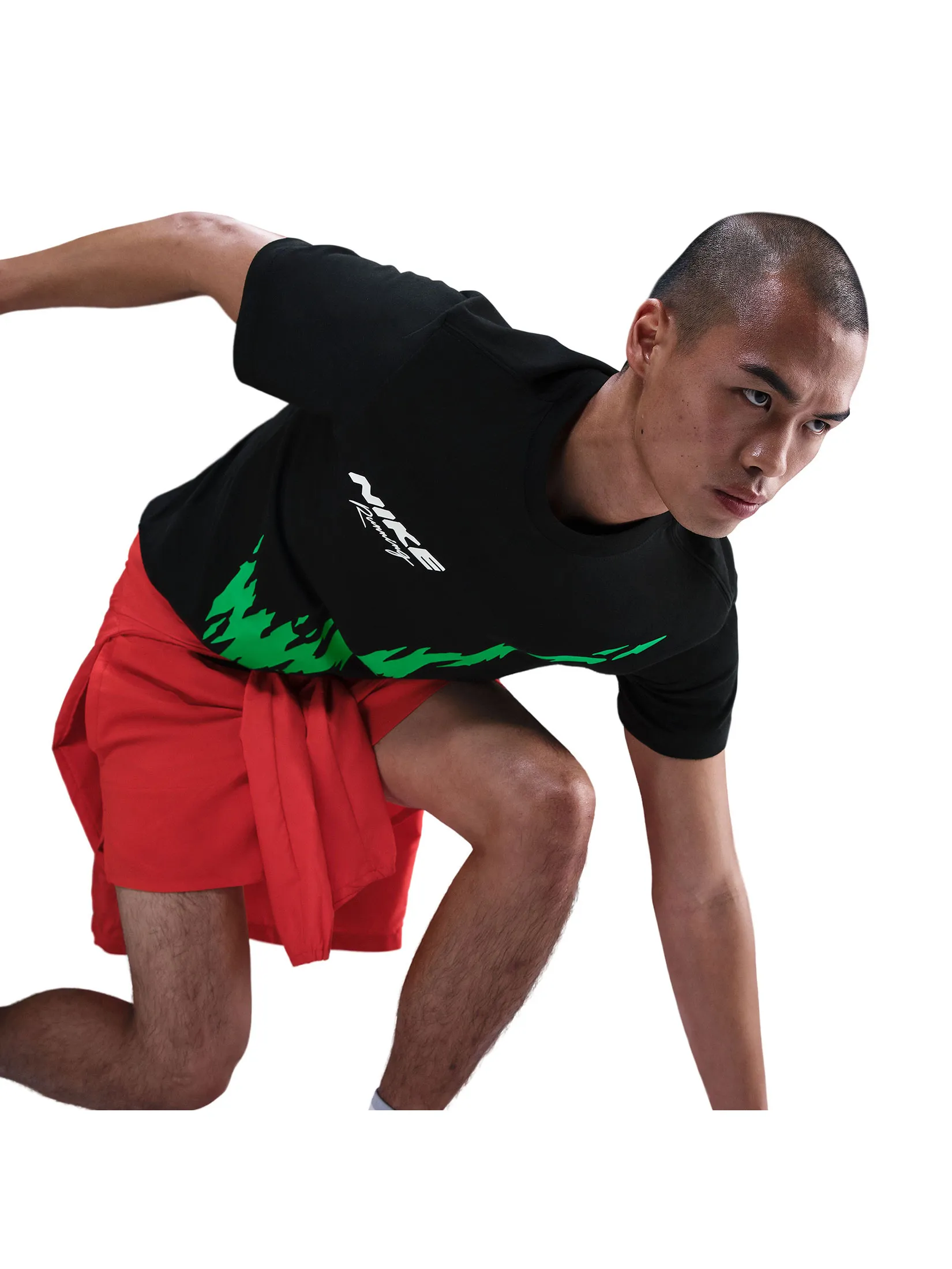 NIKE Men Running T-Shirt Dri-Fit HV4147-010 Black