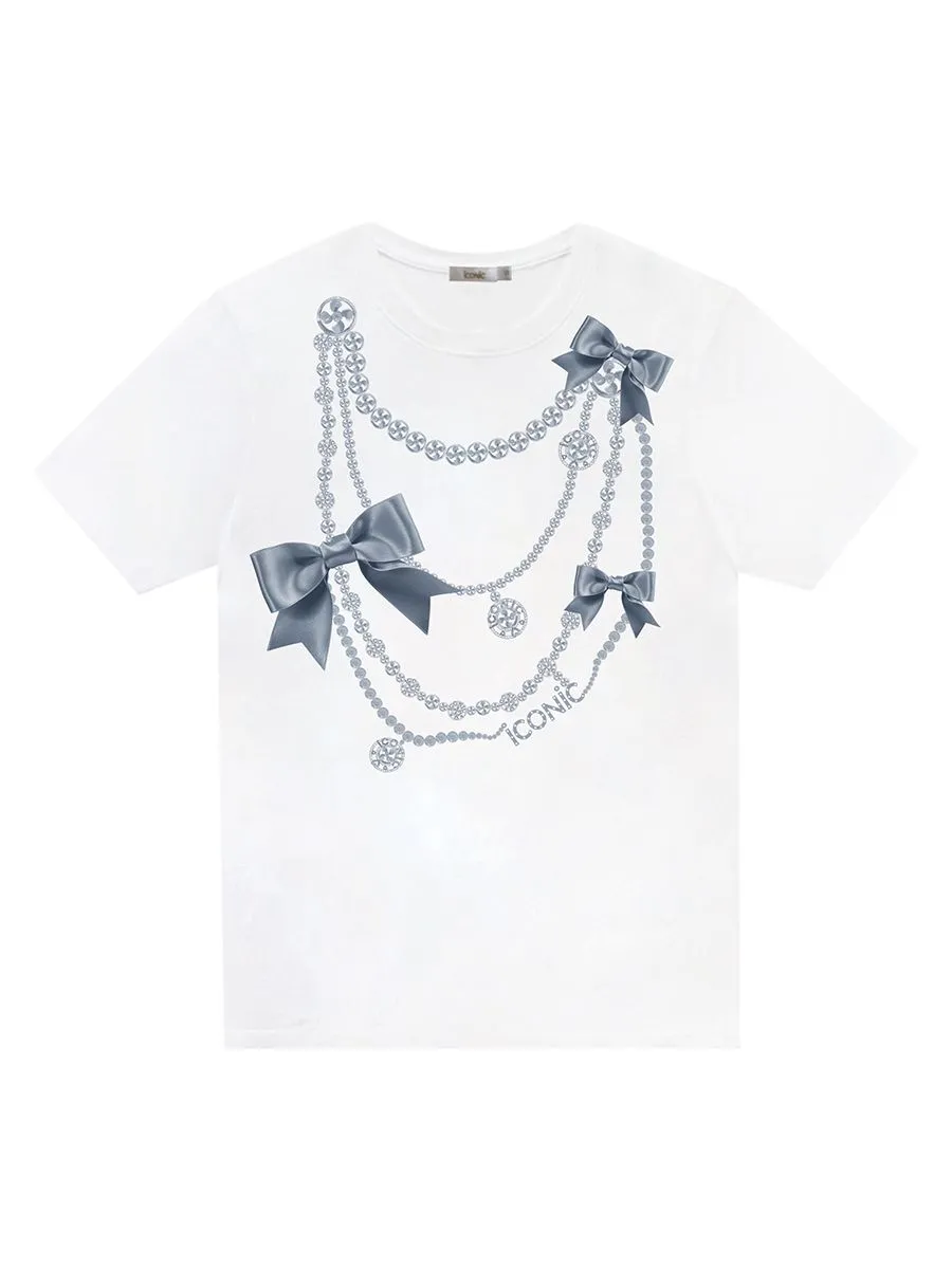 ICONIC WOMEN SILVER GOOD LUCK T-SHIRT