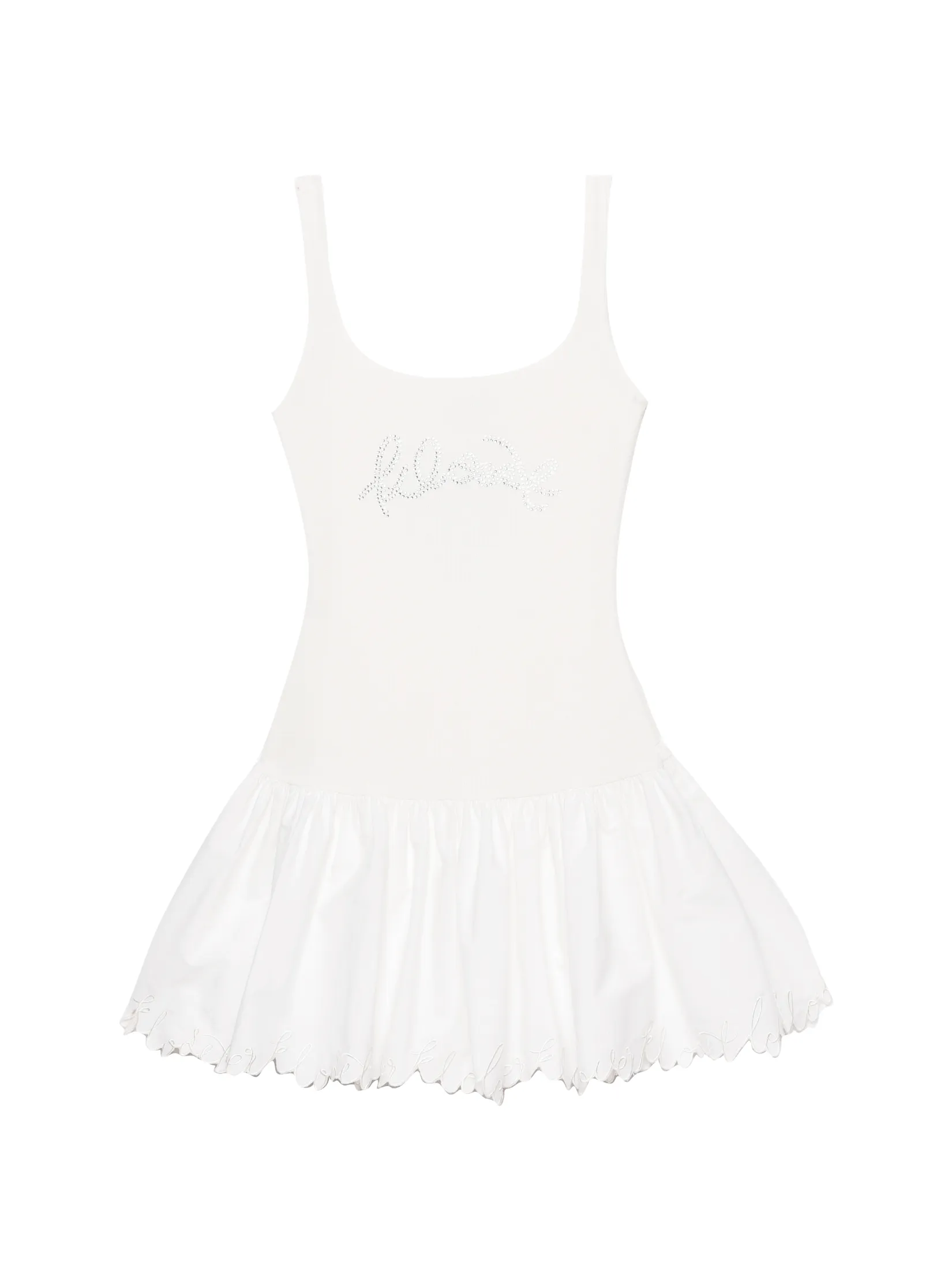 KLOSET (SS25) Women Kloset Flared-Hem Dress White