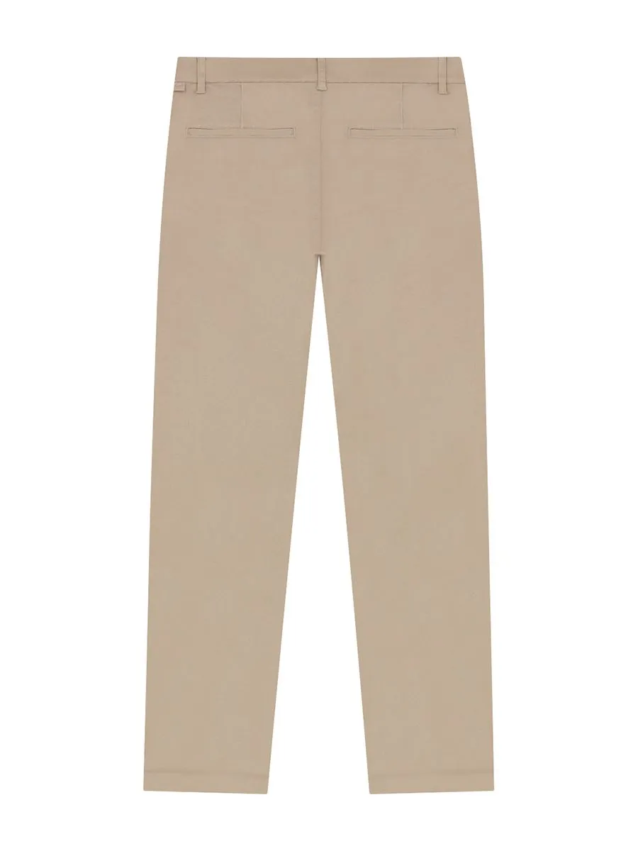 GIORDANO Men's Super Stretch Easy-Care Pants (180° Waistband) Woodsmoke Khaki