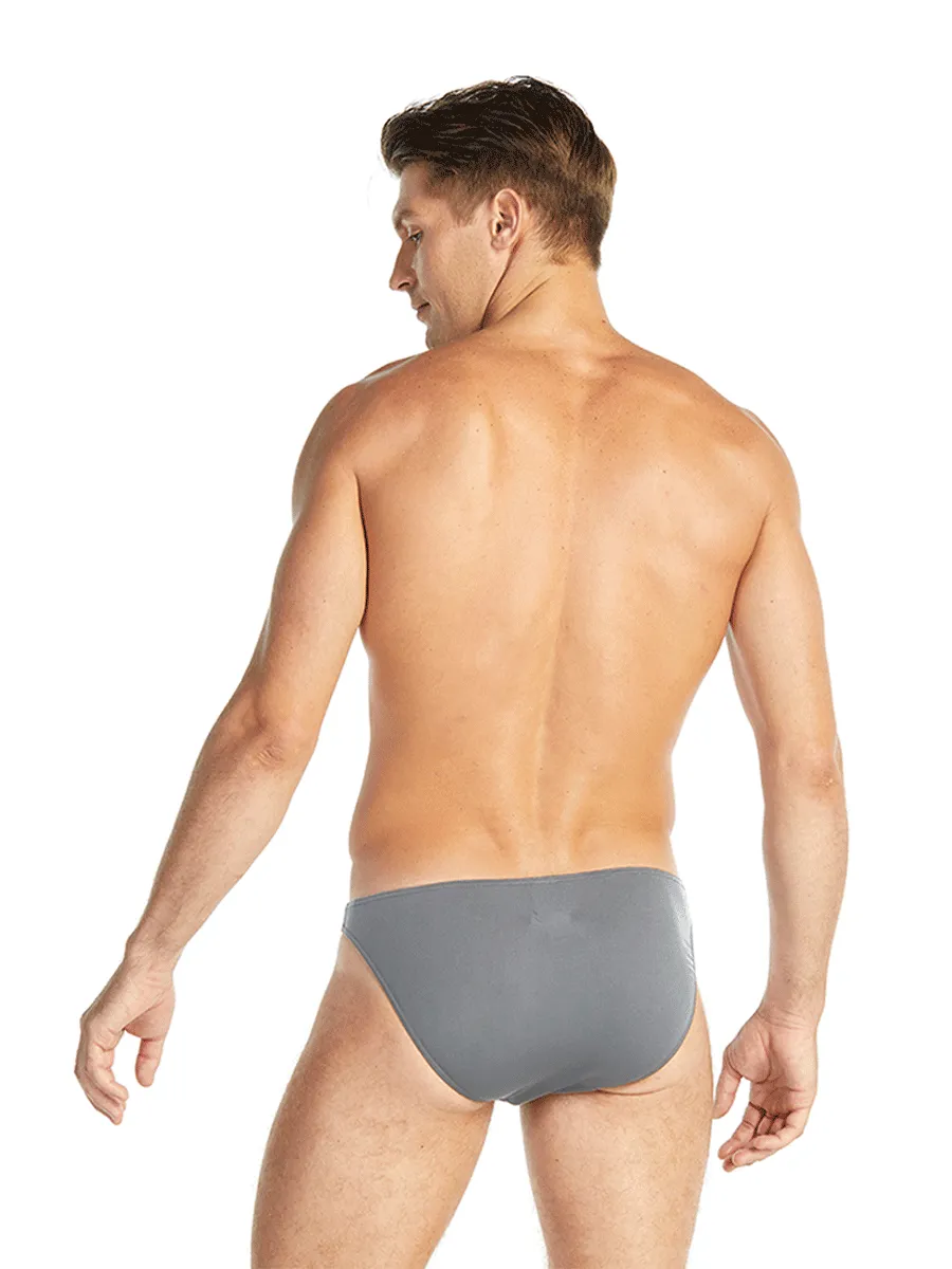 ELLE HOMME MEN BIKINI UNDERWEAR KUB8003DG ( 1 Pack / 3 Pcs. ) - DARK GREY