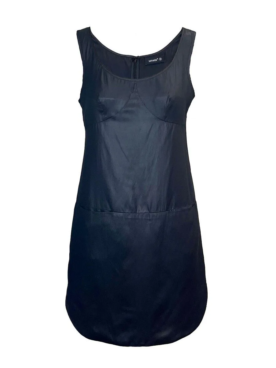 SENADA WOMEN BLACK SLEEVELESS DRESS