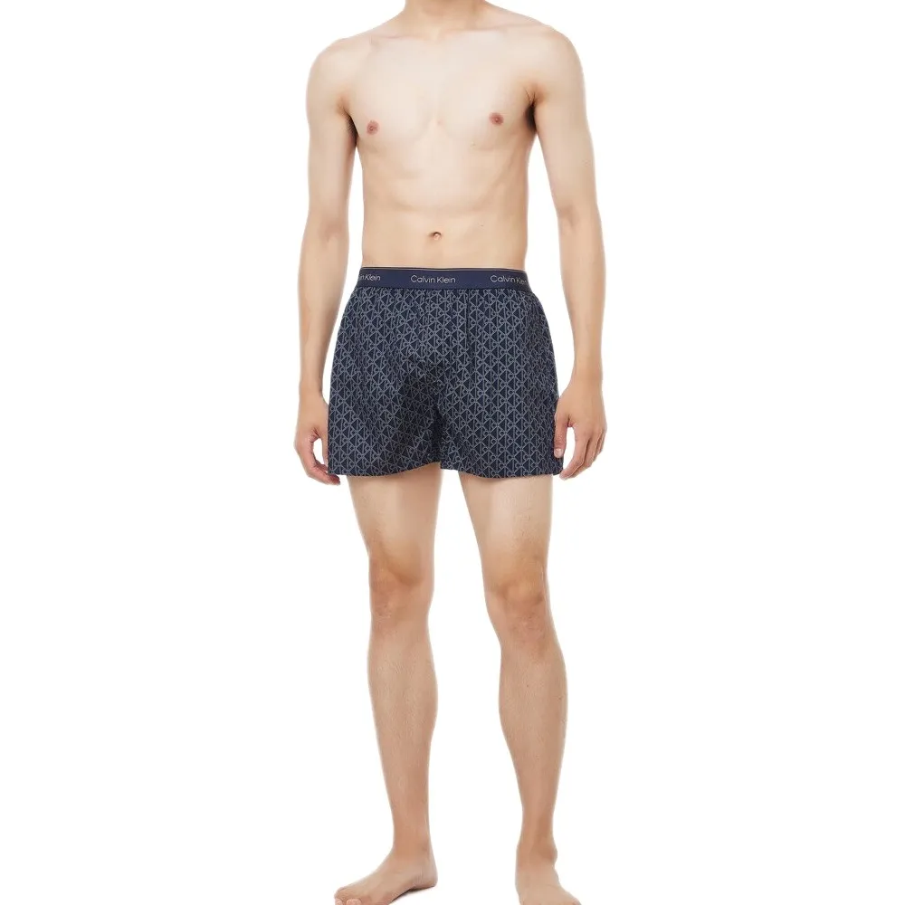 CALVIN KLEIN Men s Cotton Poplin Boxer Navy Blue