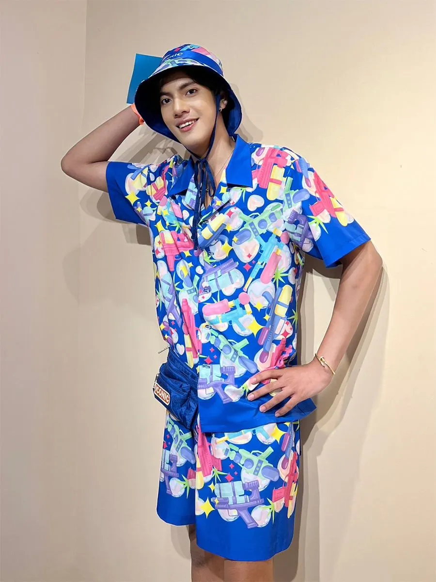 ICONIC WOMAN BLUE BOMB HAWAII SHIRT