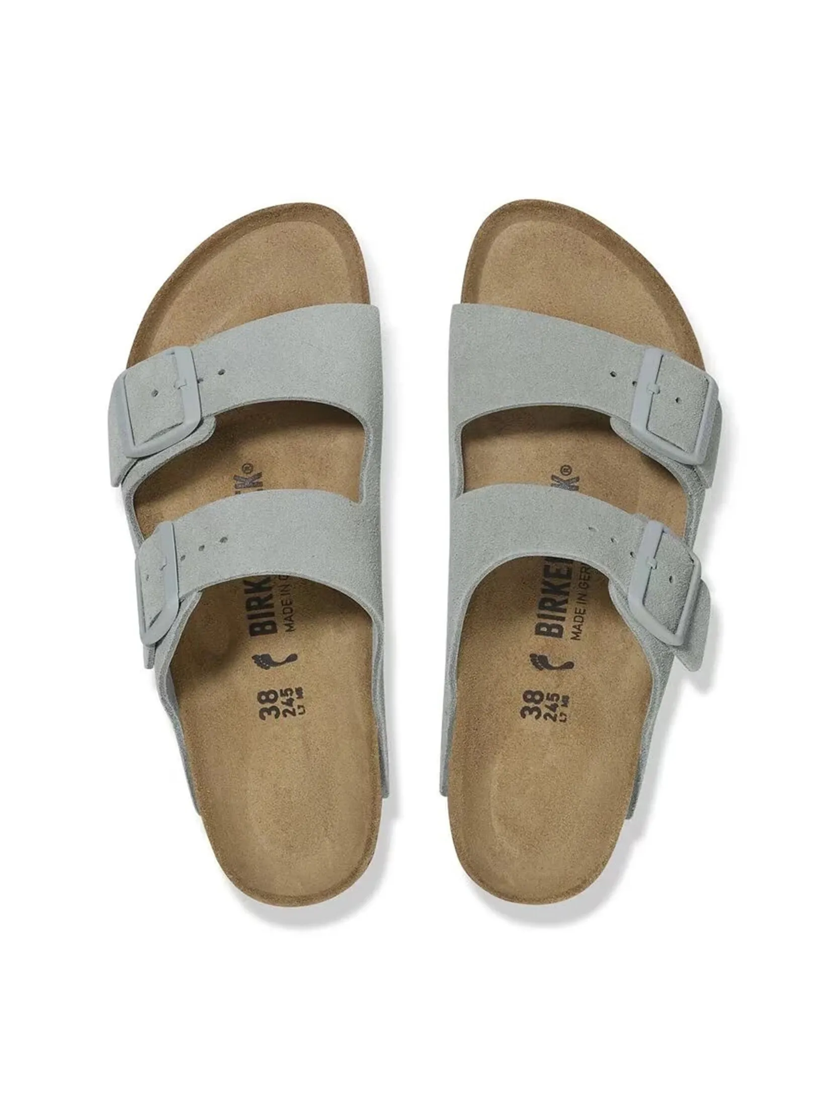 BIRKENSTOCK UNISEX SANDALS ARIZONA SUEDE PURE SAGE