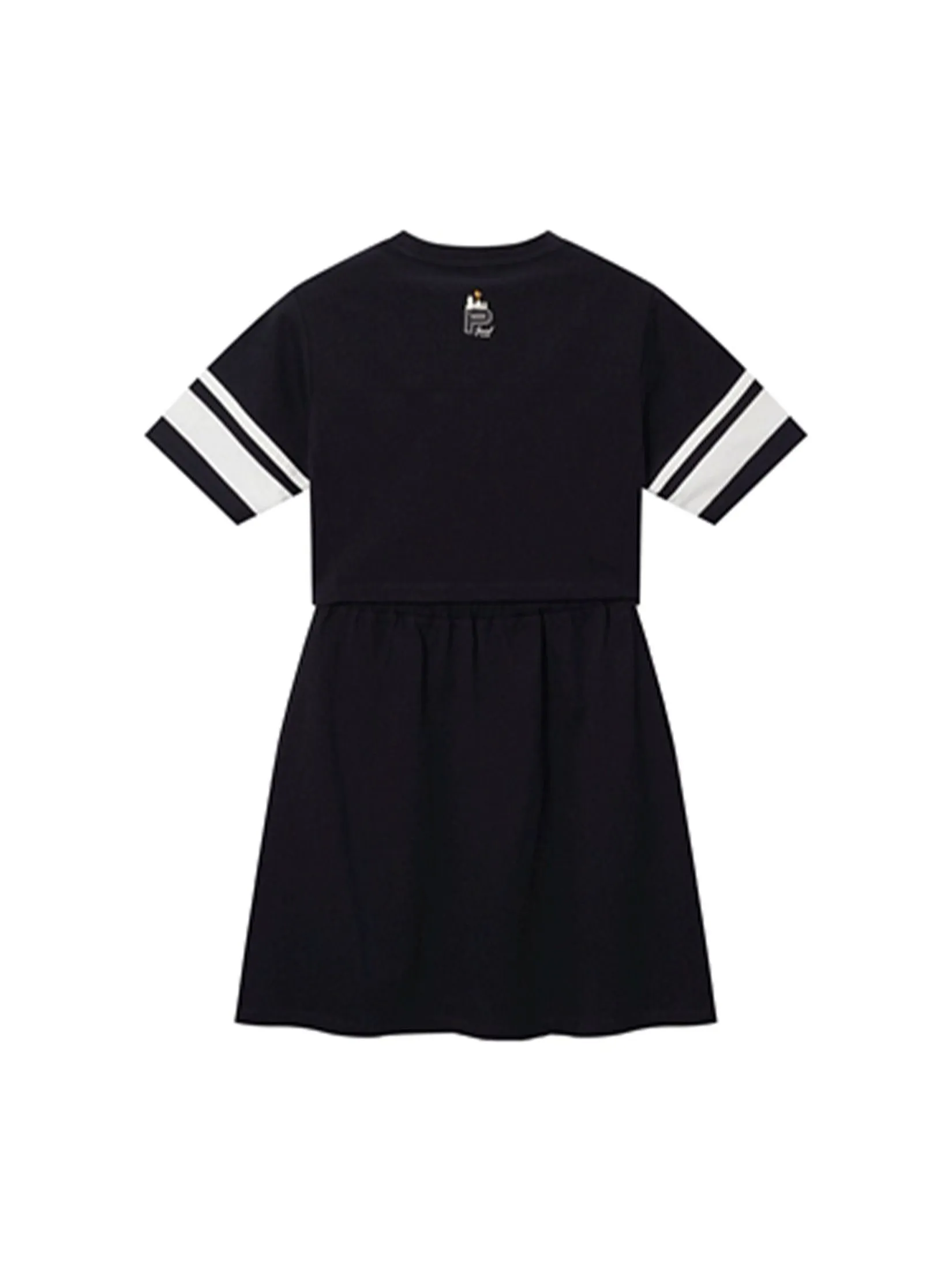 GIORDANO Women's Comfort Baby French Terry Dress (Snoopy) Black
