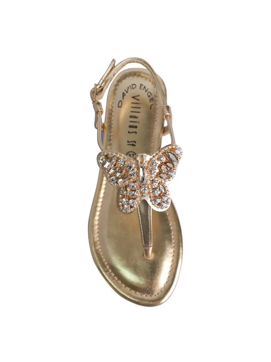 VILLAINS SF PIPER Flat Sandals GOLD