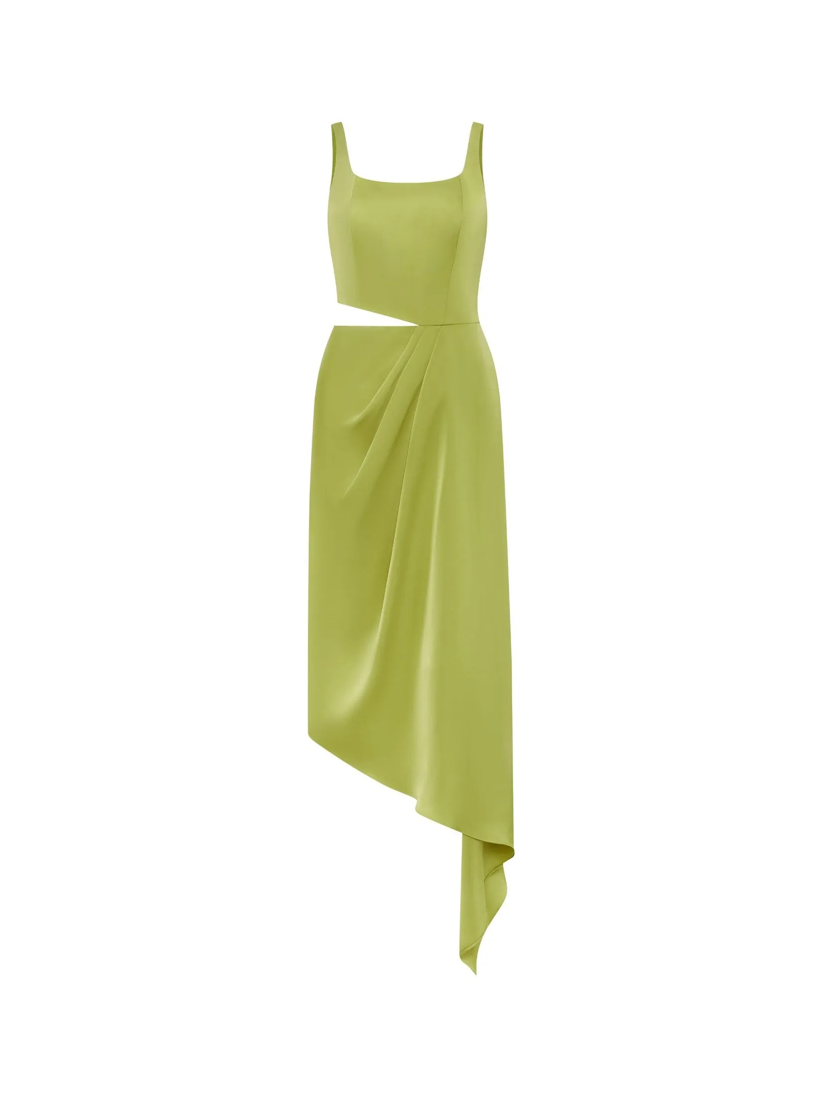 ASV (AW24)Zendaya Asymmetrical Women Dress Green