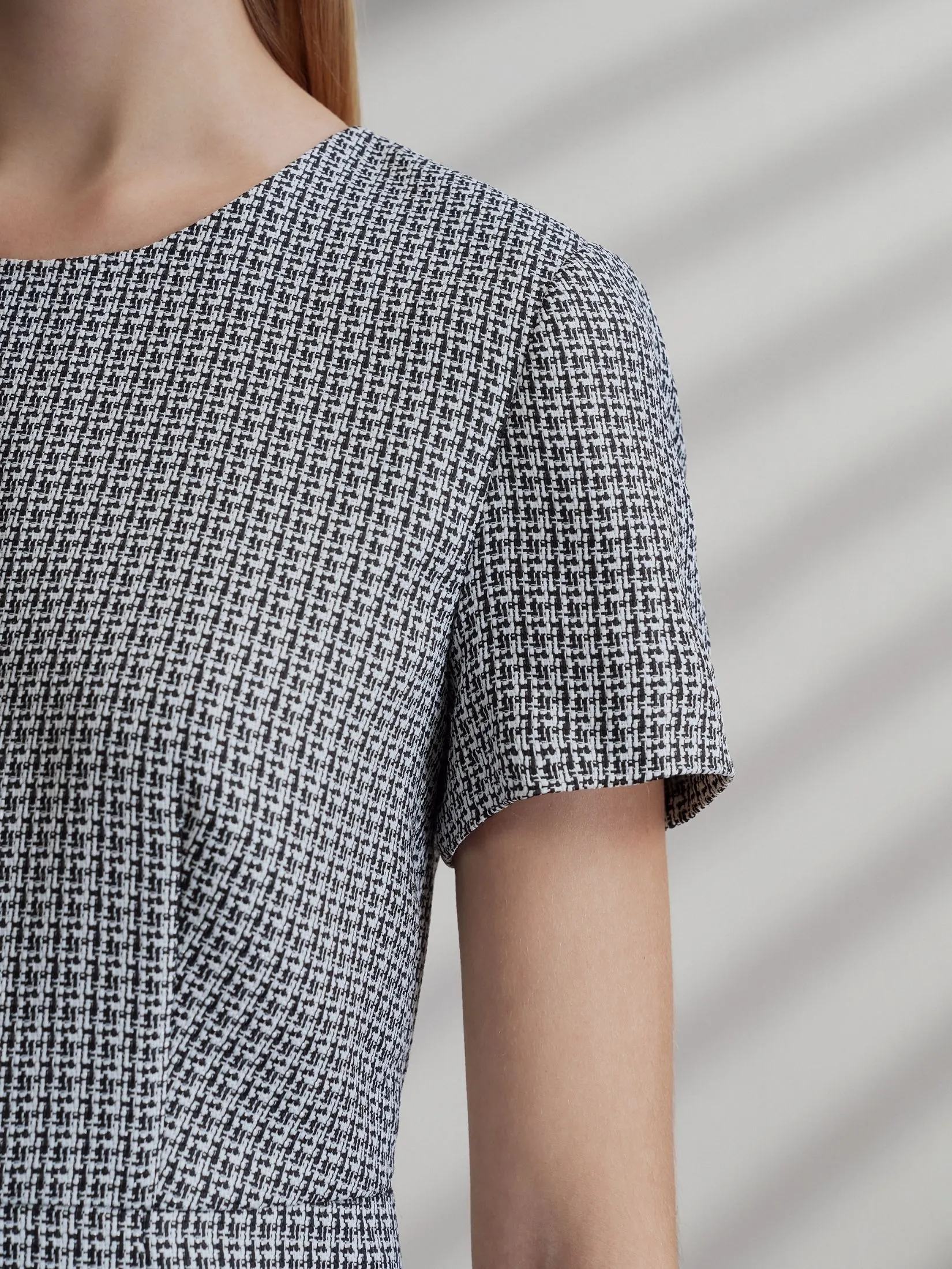 G2000 Women Clothing A-Shaped Tweed Dress  A-Shape - Black