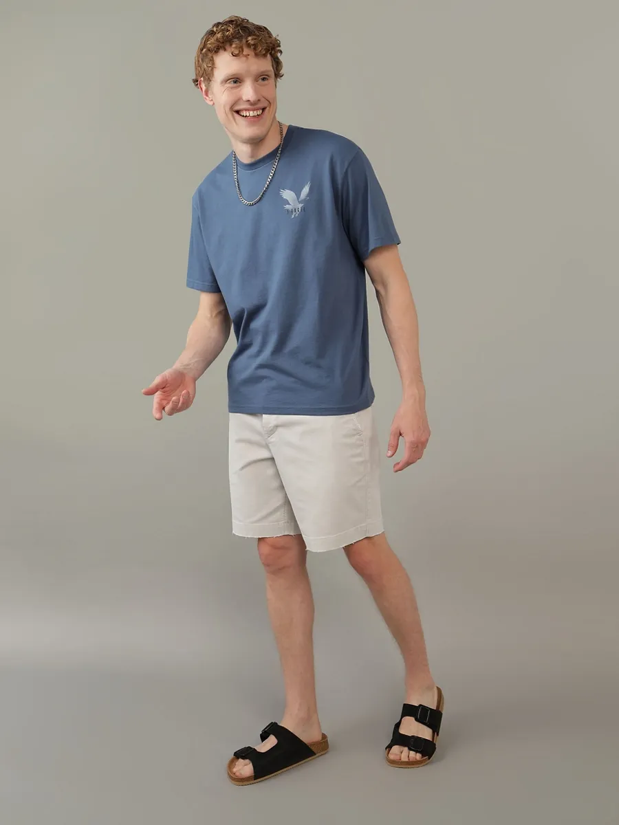 AMERICAN EAGLE MEN 7273 LIVED IN KHAKI SHORT 9 IN 036 HAZE GREY