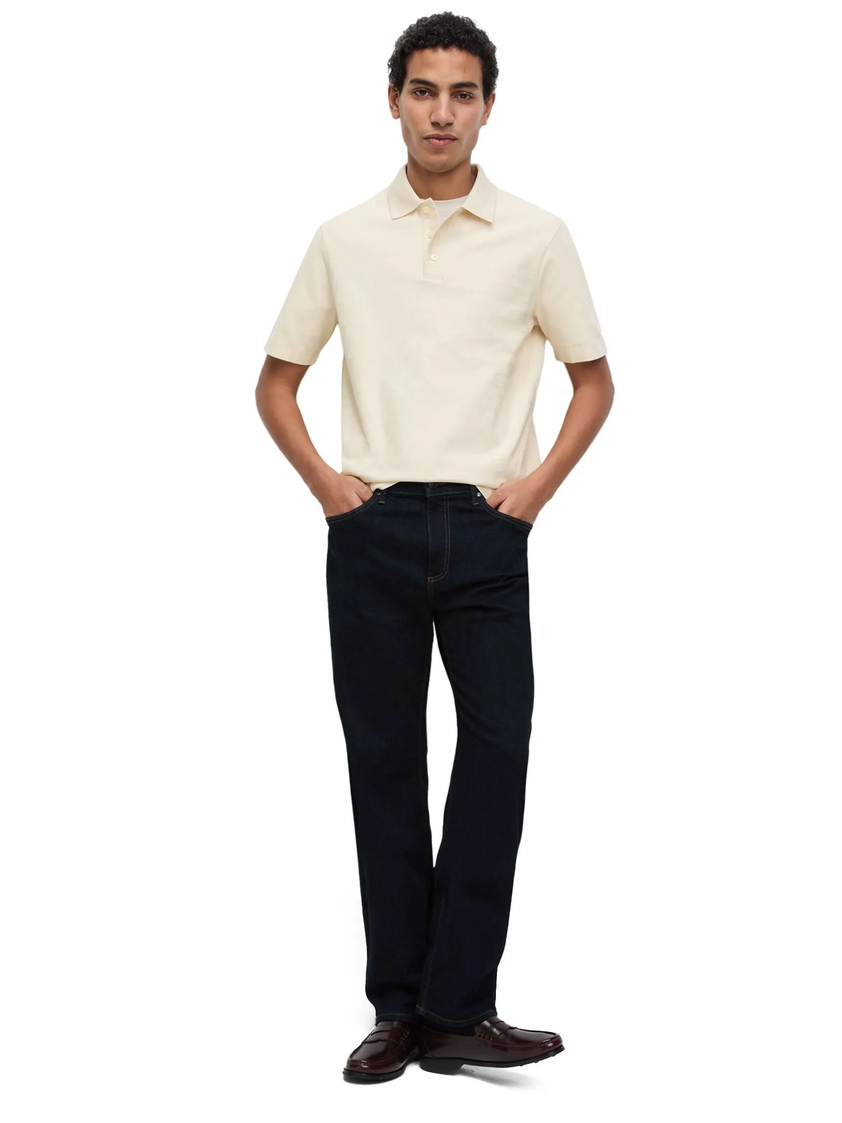 MARKS & SPENCER Men Polo Shirt Pure Cotton Textured Pique