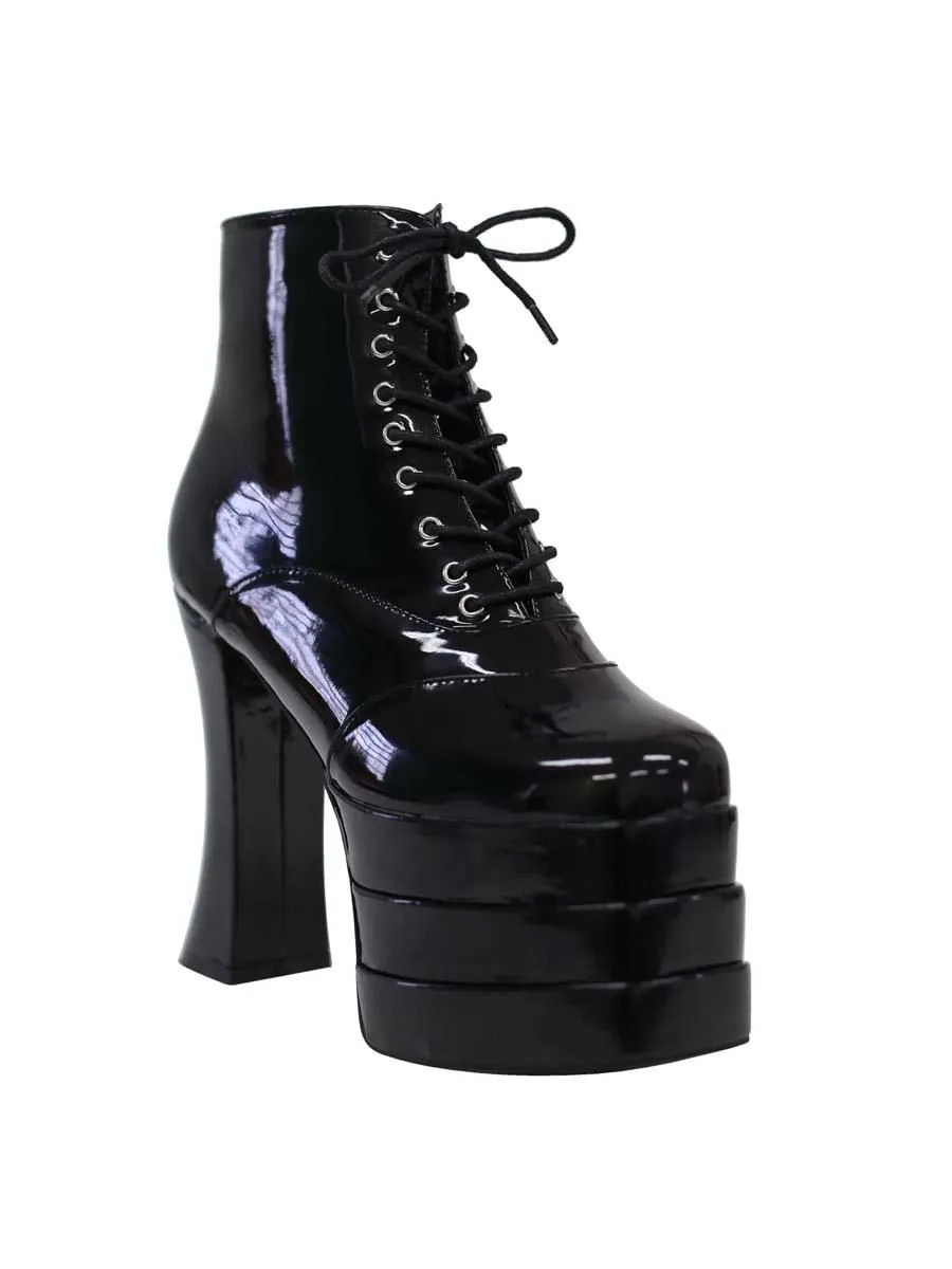 VILLAINS SF ALICE Boots Black Patent BLACK PATENT