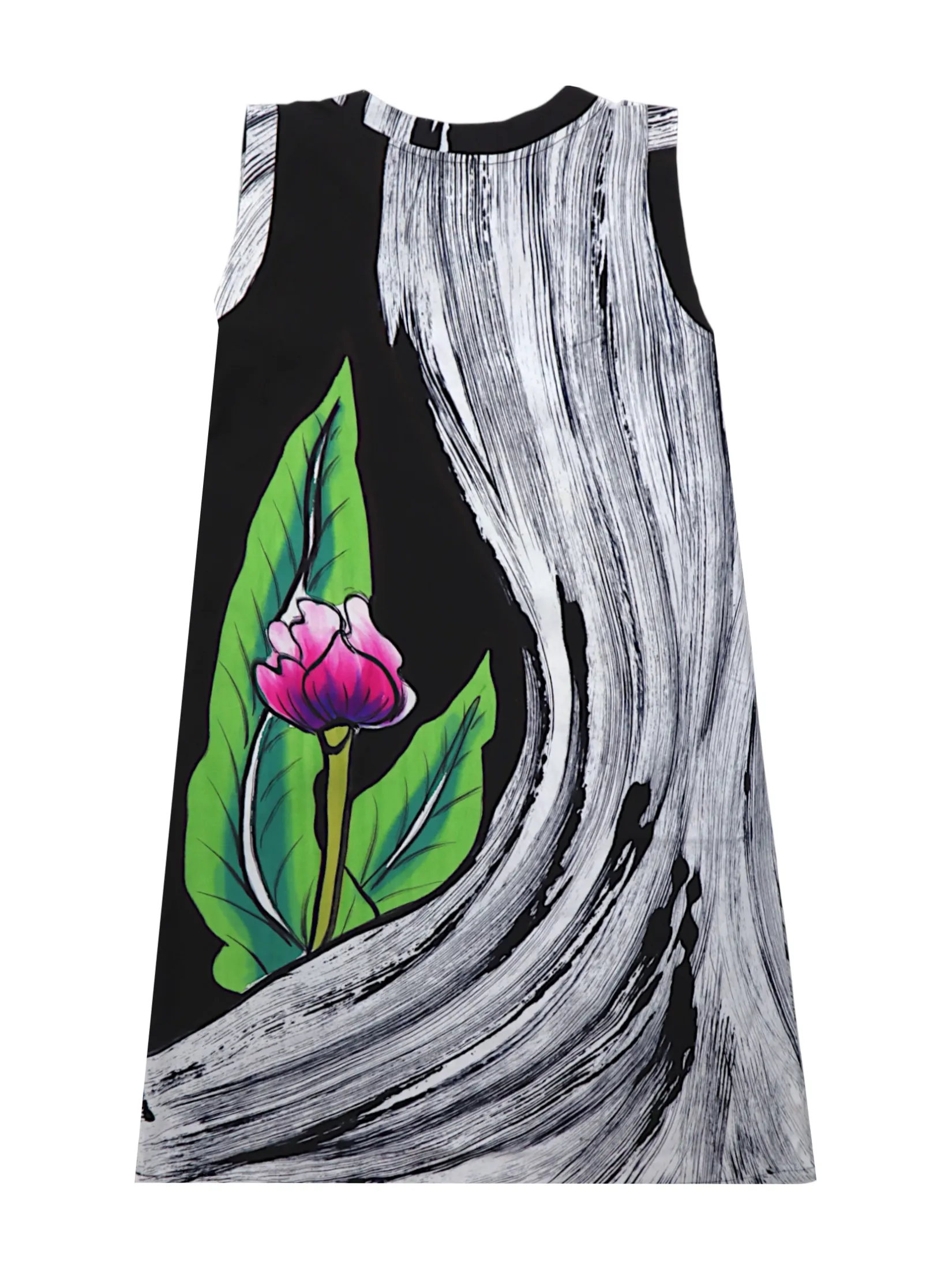 YODYOKO Woman Sleeveless Dress - Black : Tulip in Her Shadow