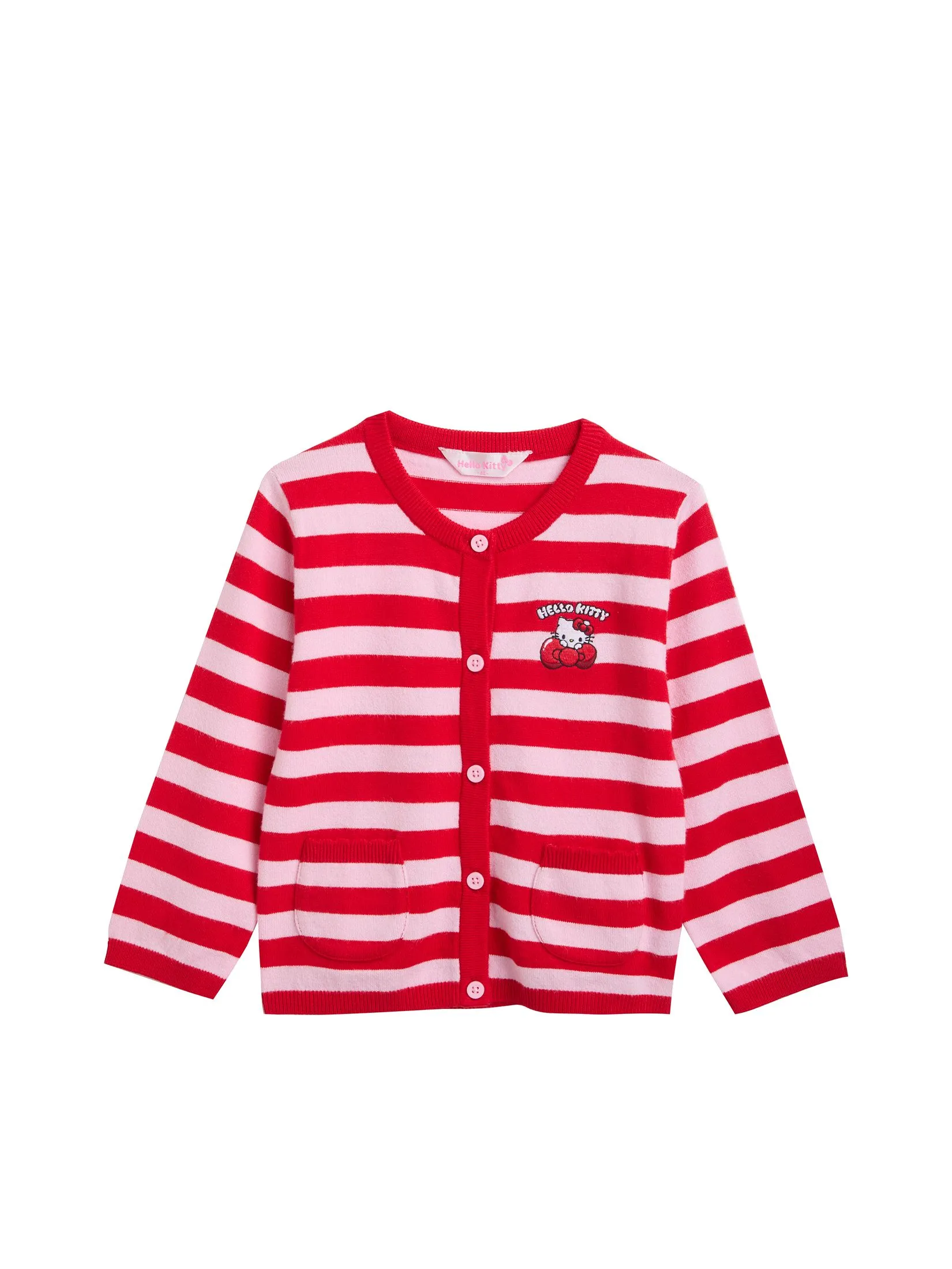 SANRIO Girl Cardigan Long Sleeves Hello Kitty Red
