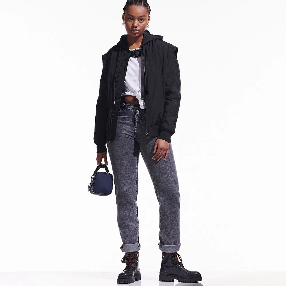 KARL LAGERFELD CARA LOVES KARL Transformer Bomber Black