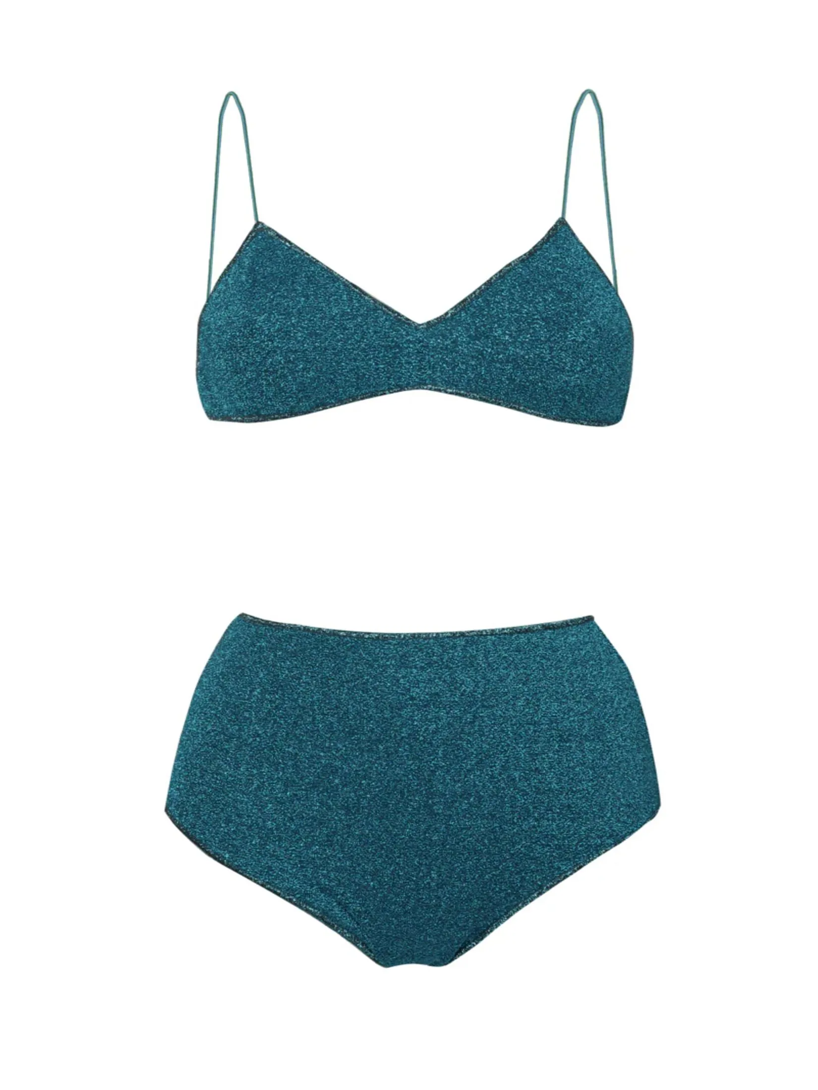 OSEREE LUMIERE HIGH WAISTED BRA IN OCEAN BLUE