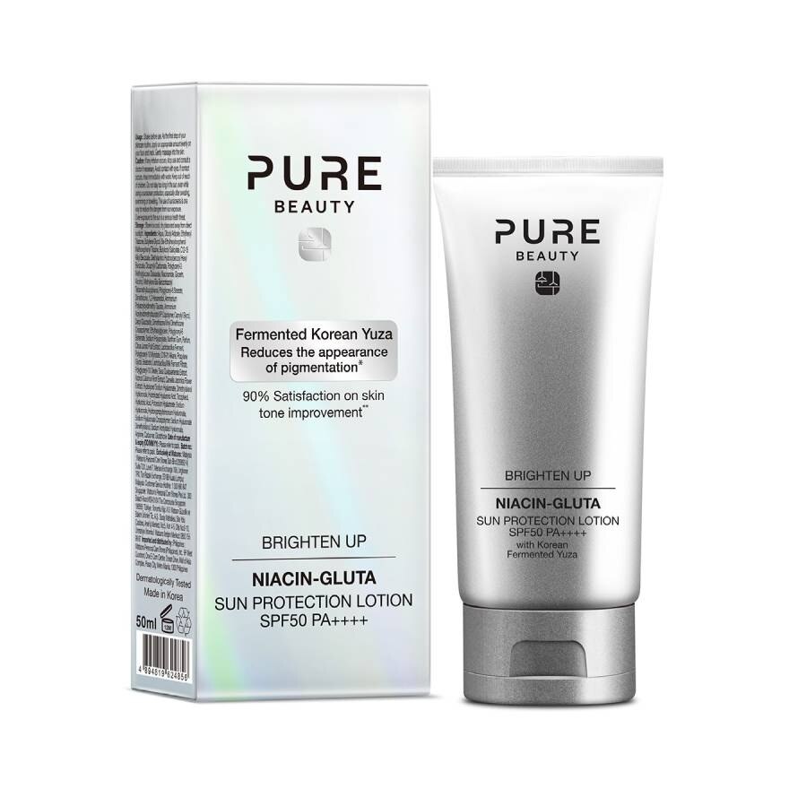 Pure Beauty Brighten Up Niacin-Gluta Sun Protection Lotion SPF50 PA++++ 50ml.