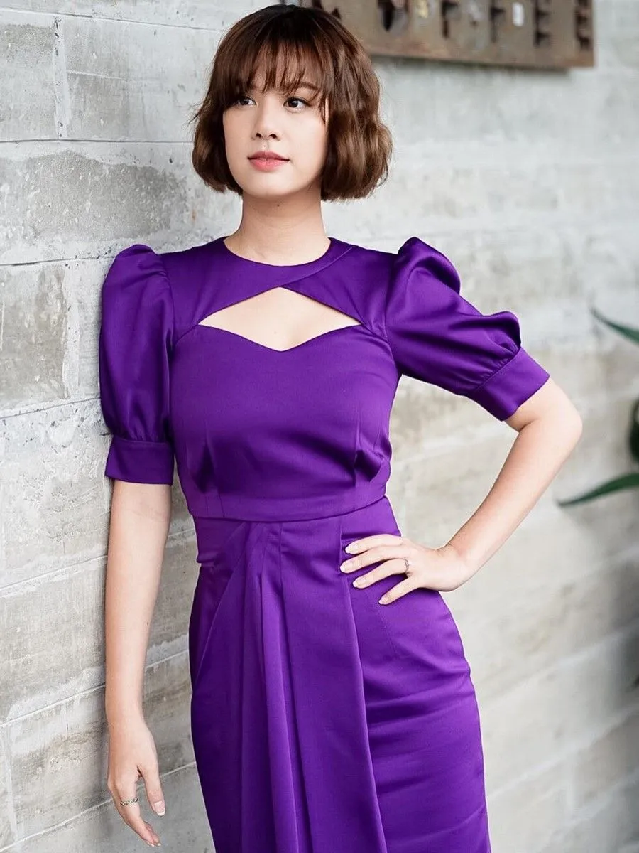SILHOUETTE Purple Drape skirt